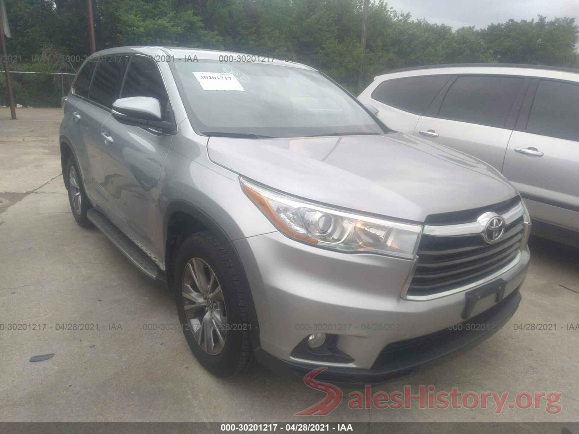 5TDZKRFH3GS168595 2016 TOYOTA HIGHLANDER