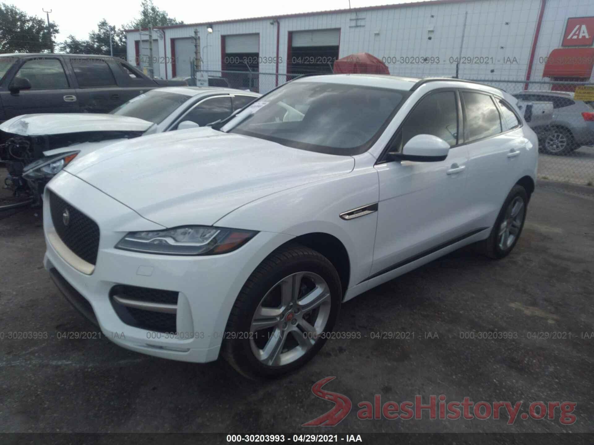 SADCL2GX6KA396245 2019 JAGUAR F-PACE