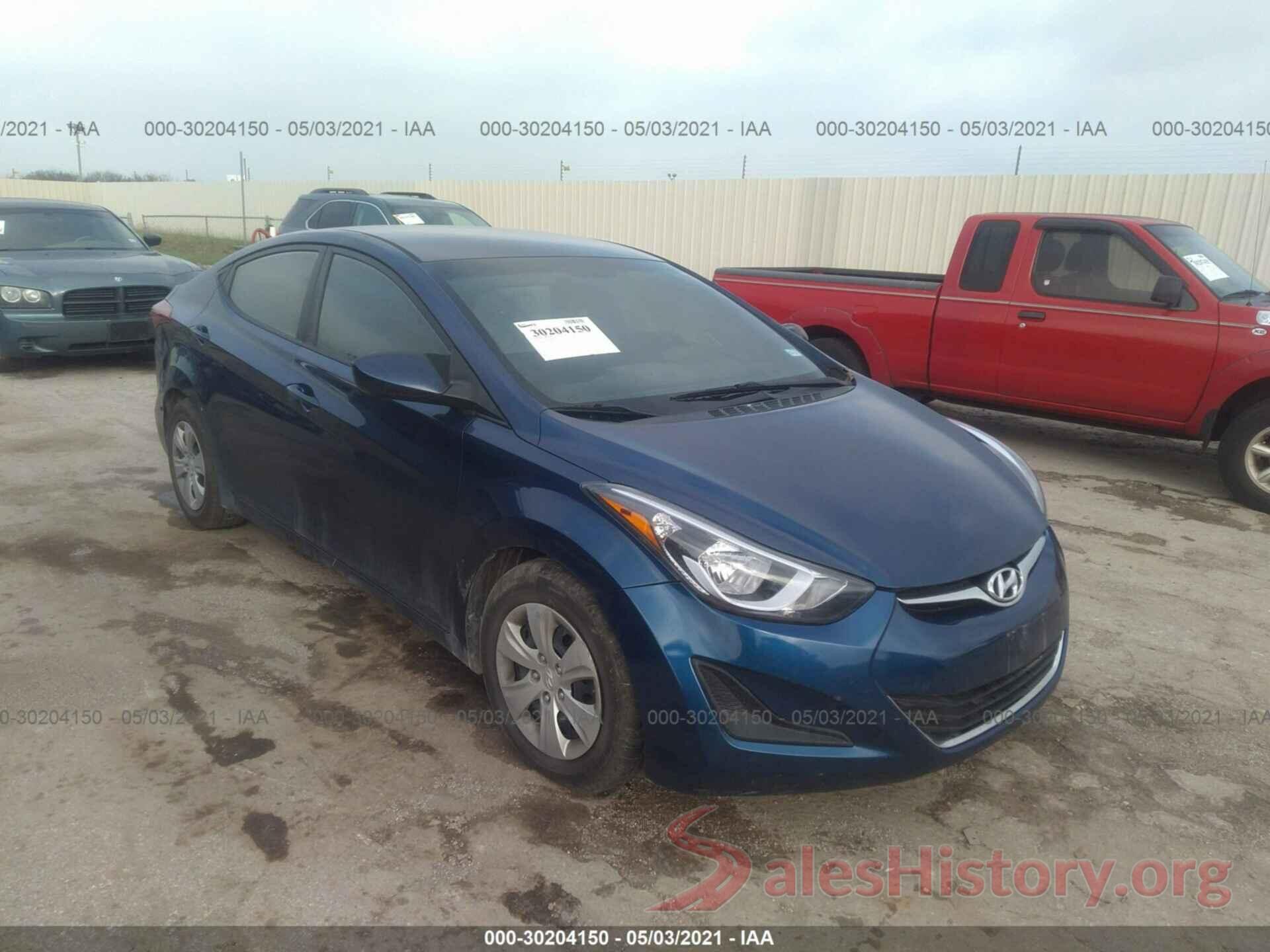 5NPDH4AE0GH697372 2016 HYUNDAI ELANTRA