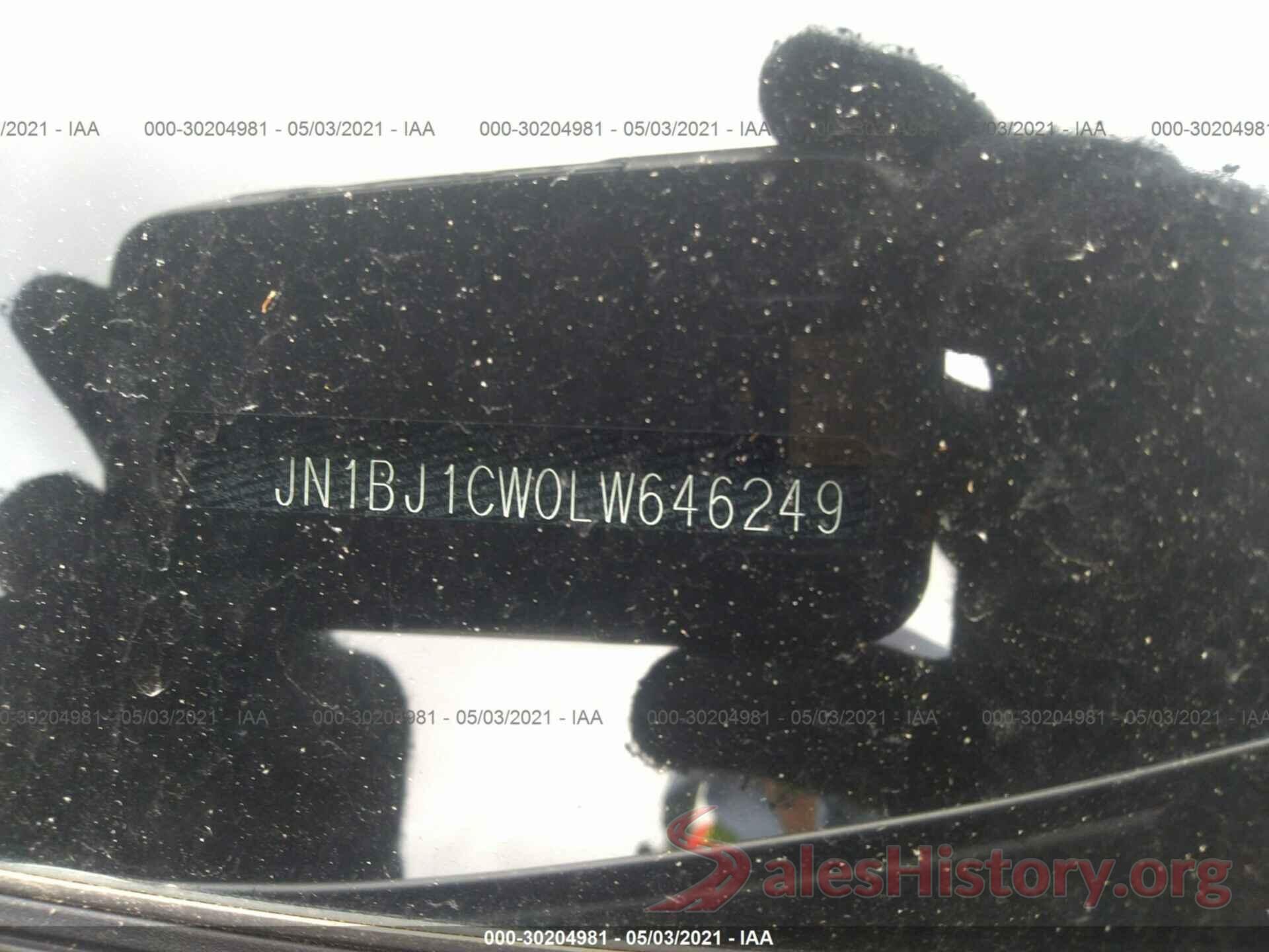 JN1BJ1CW0LW646249 2020 NISSAN ROGUE SPORT