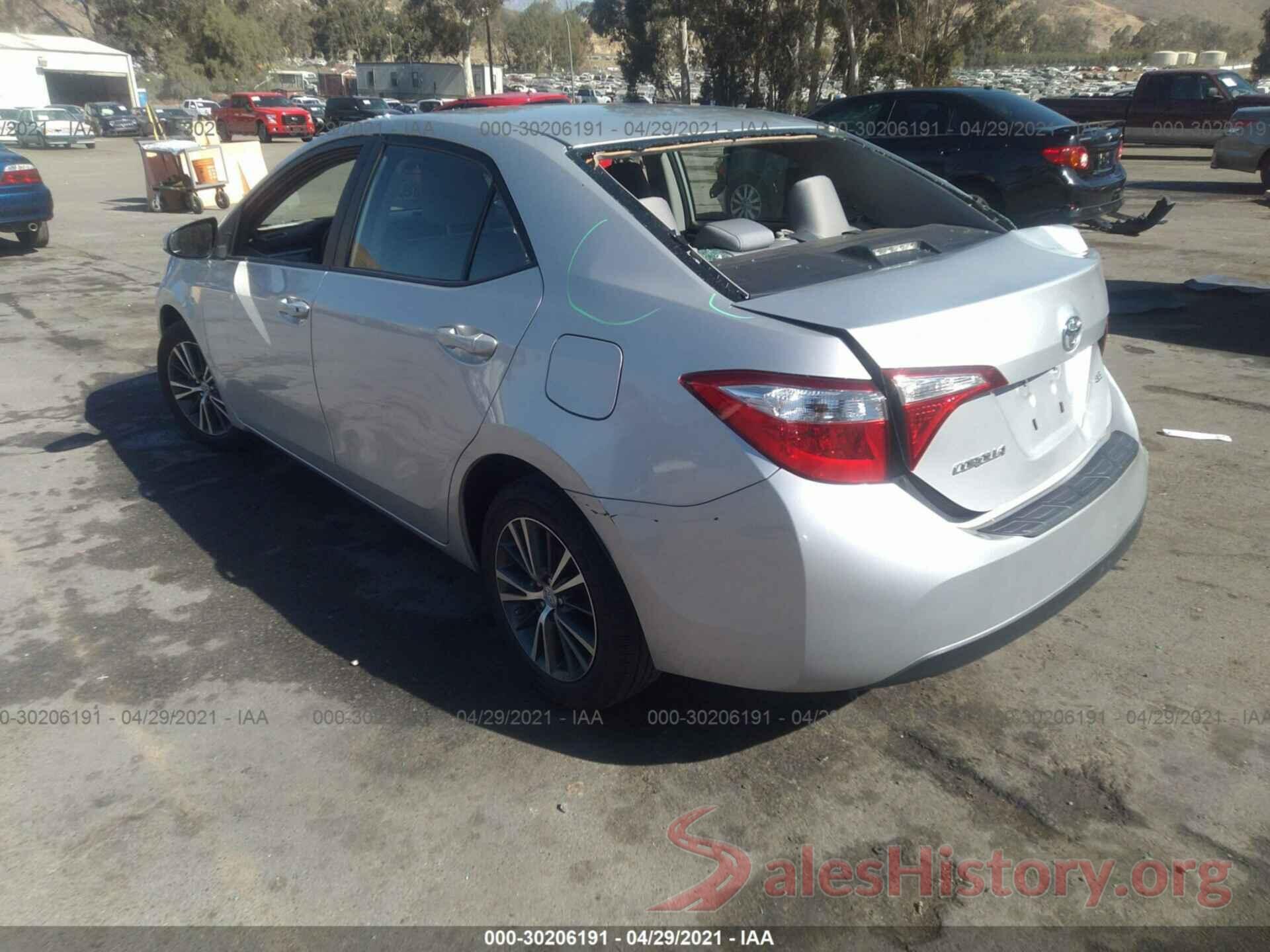 5YFBURHE5GP385833 2016 TOYOTA COROLLA