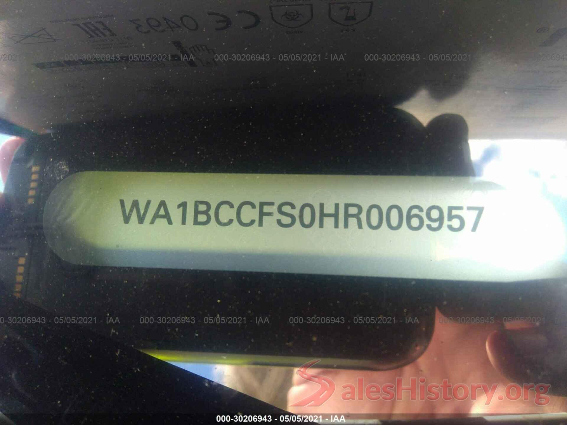 WA1BCCFS0HR006957 2017 AUDI Q3