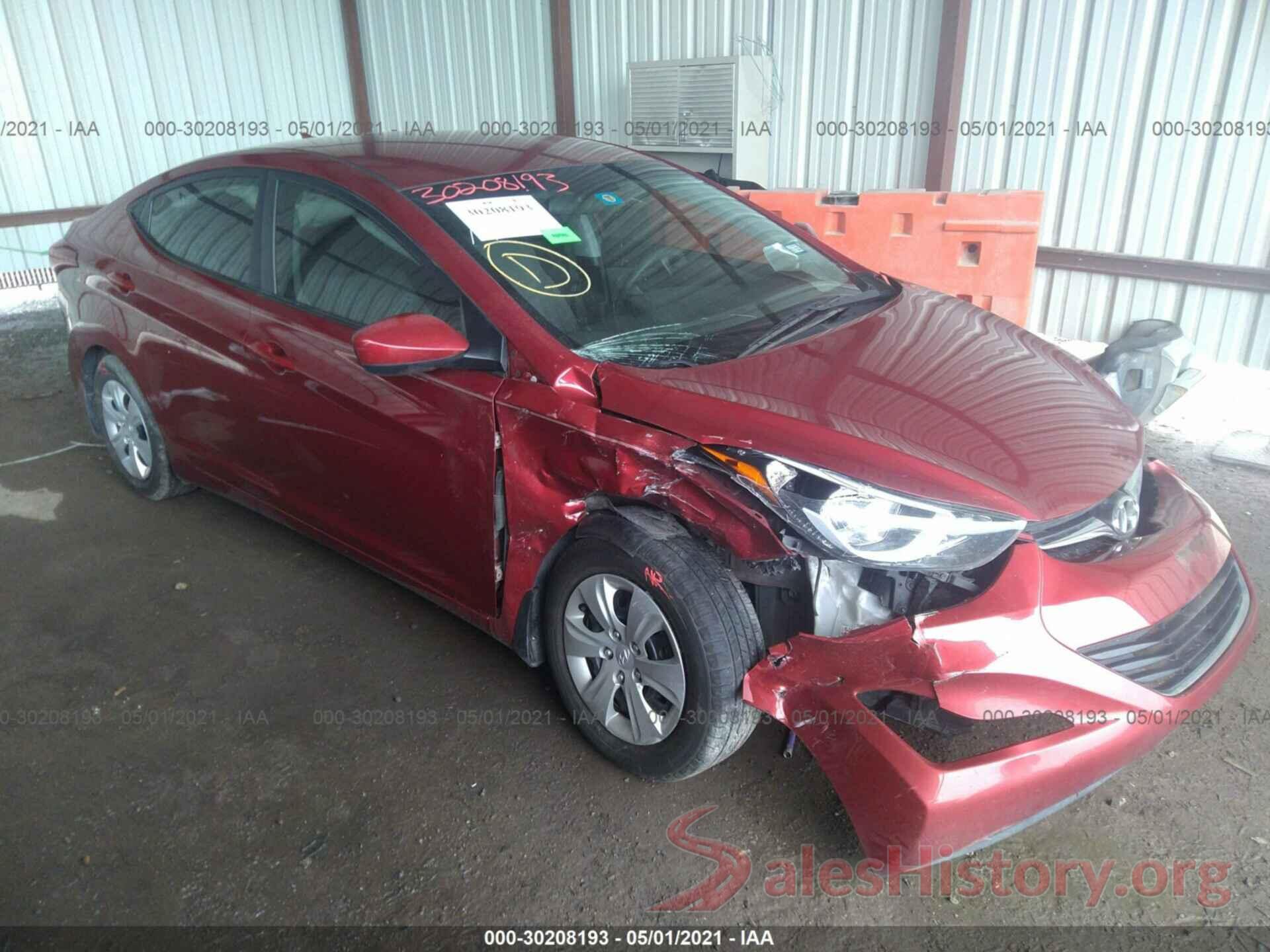 5NPDH4AE6GH779526 2016 HYUNDAI ELANTRA