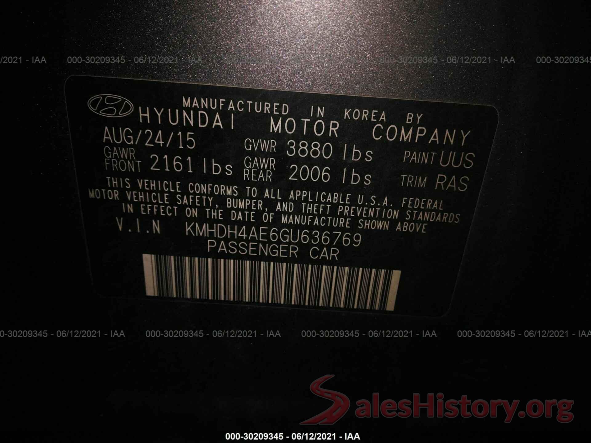 00000000000636769 2016 HYUNDAI ELANTRA