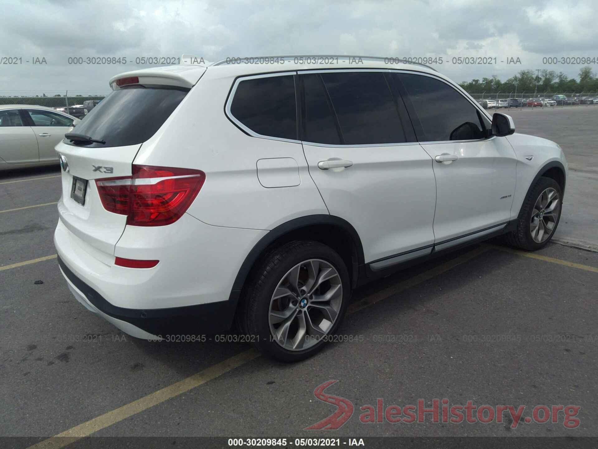 5UXWZ7C38H0X42297 2017 BMW X3