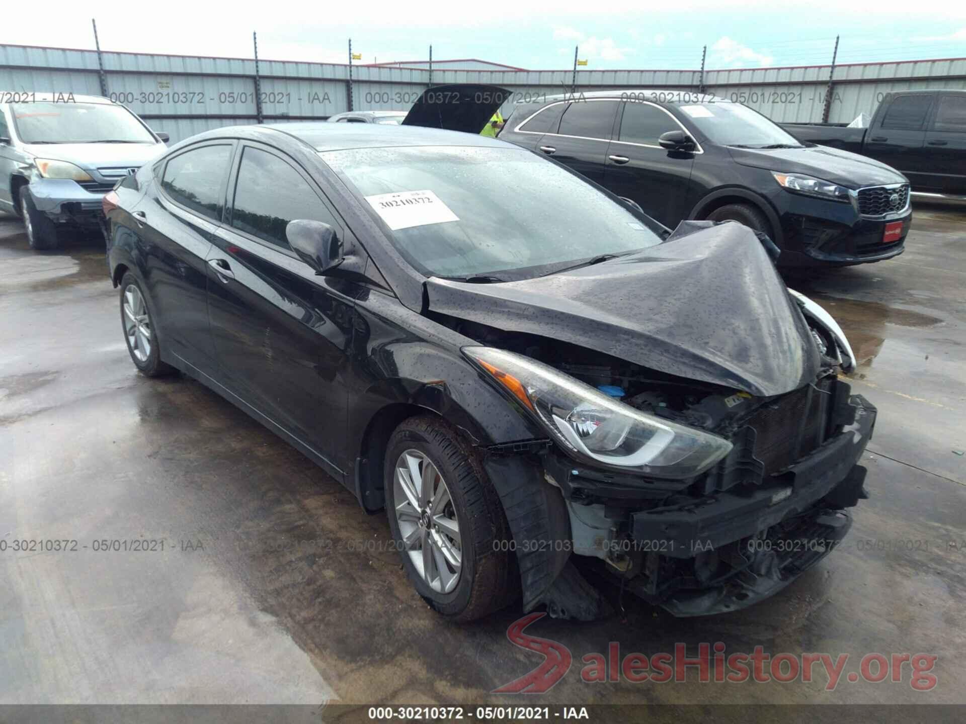 5NPDH4AE6GH657331 2016 HYUNDAI ELANTRA