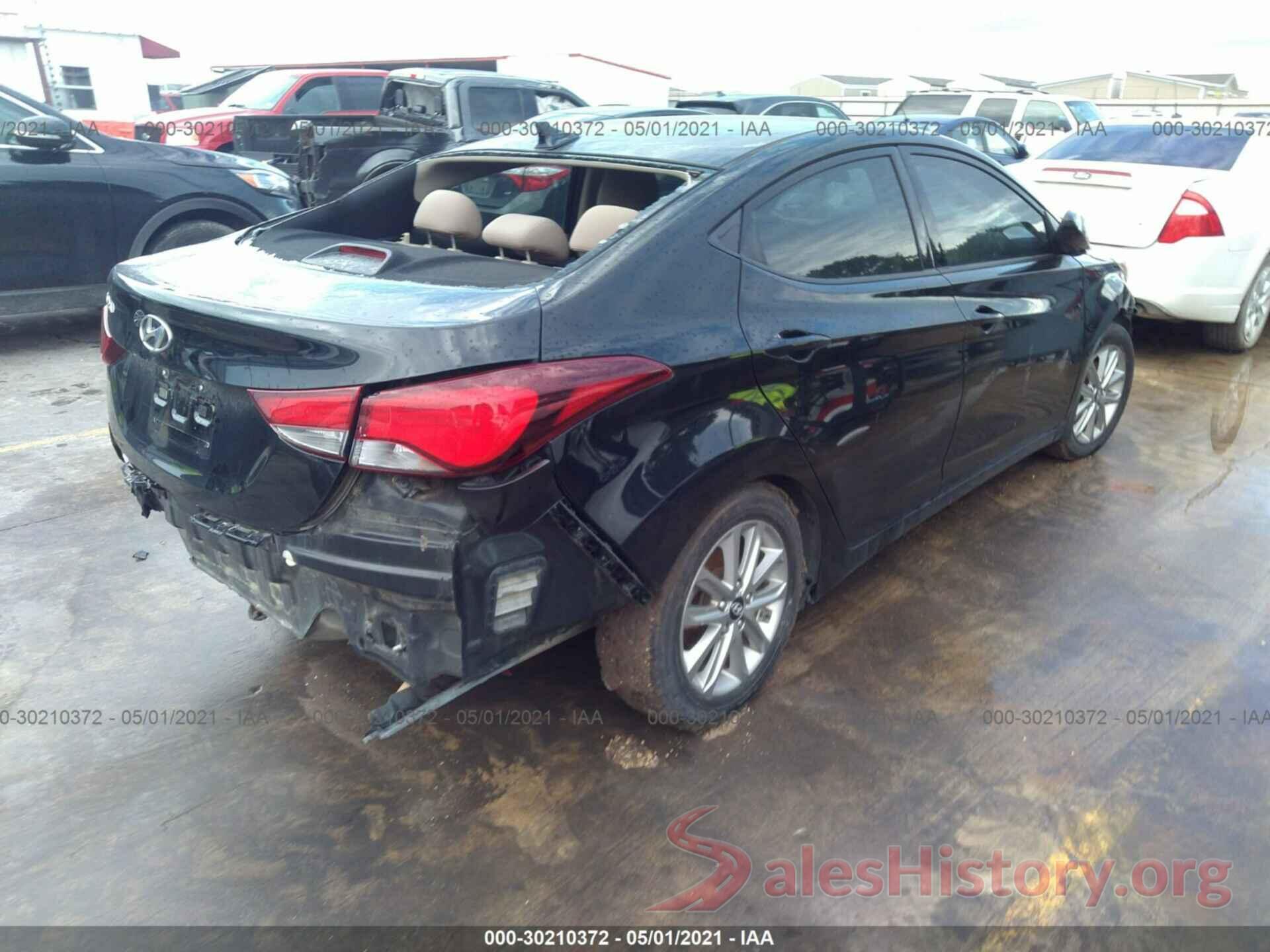 5NPDH4AE6GH657331 2016 HYUNDAI ELANTRA