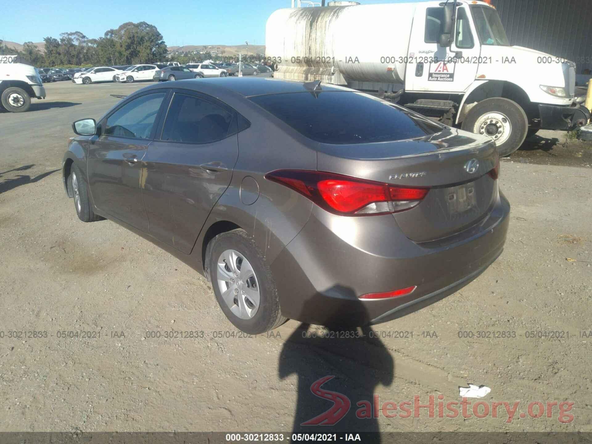 5NPDH4AE9GH700074 2016 HYUNDAI ELANTRA