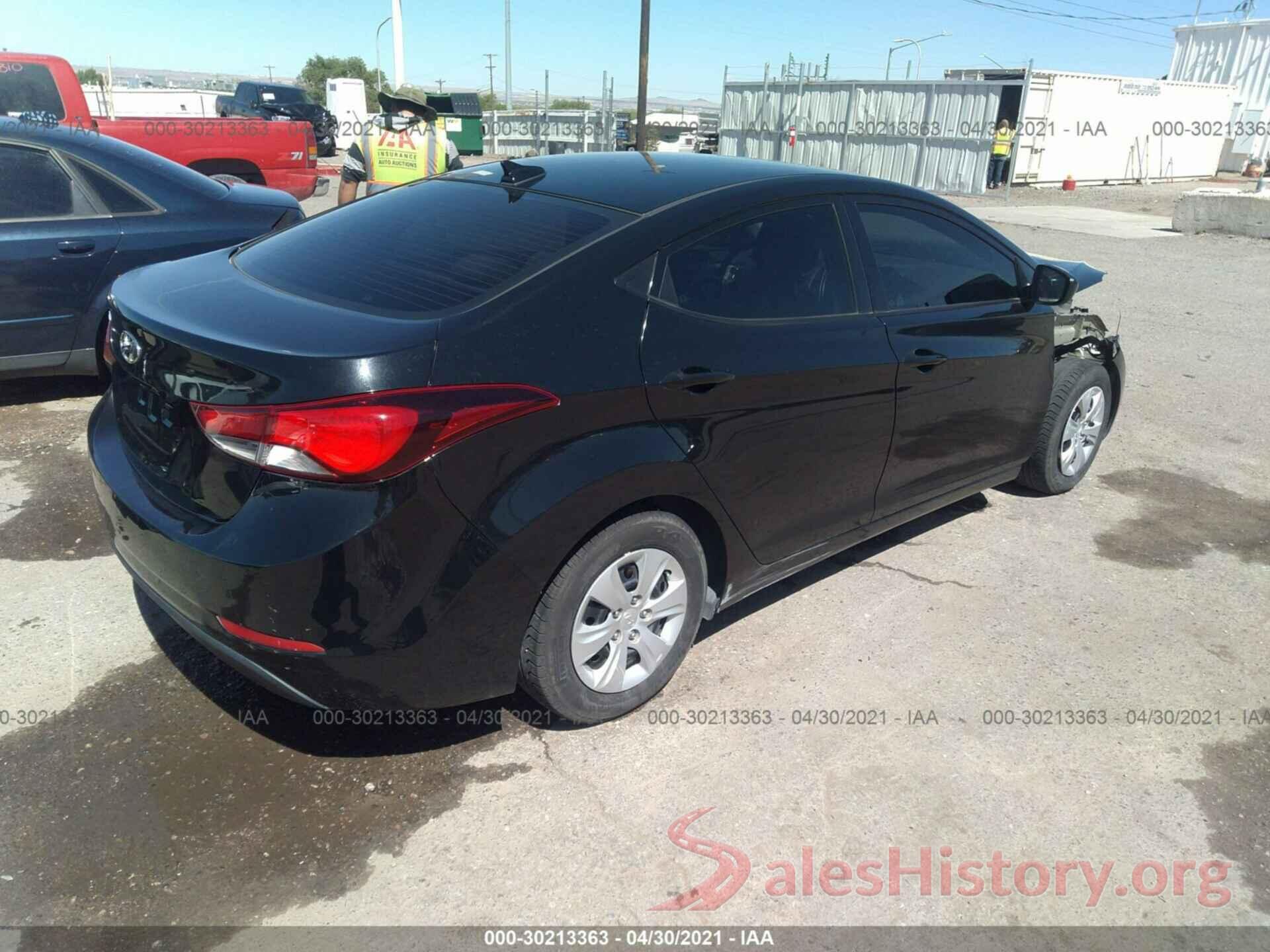 5NPDH4AEXGH701718 2016 HYUNDAI ELANTRA