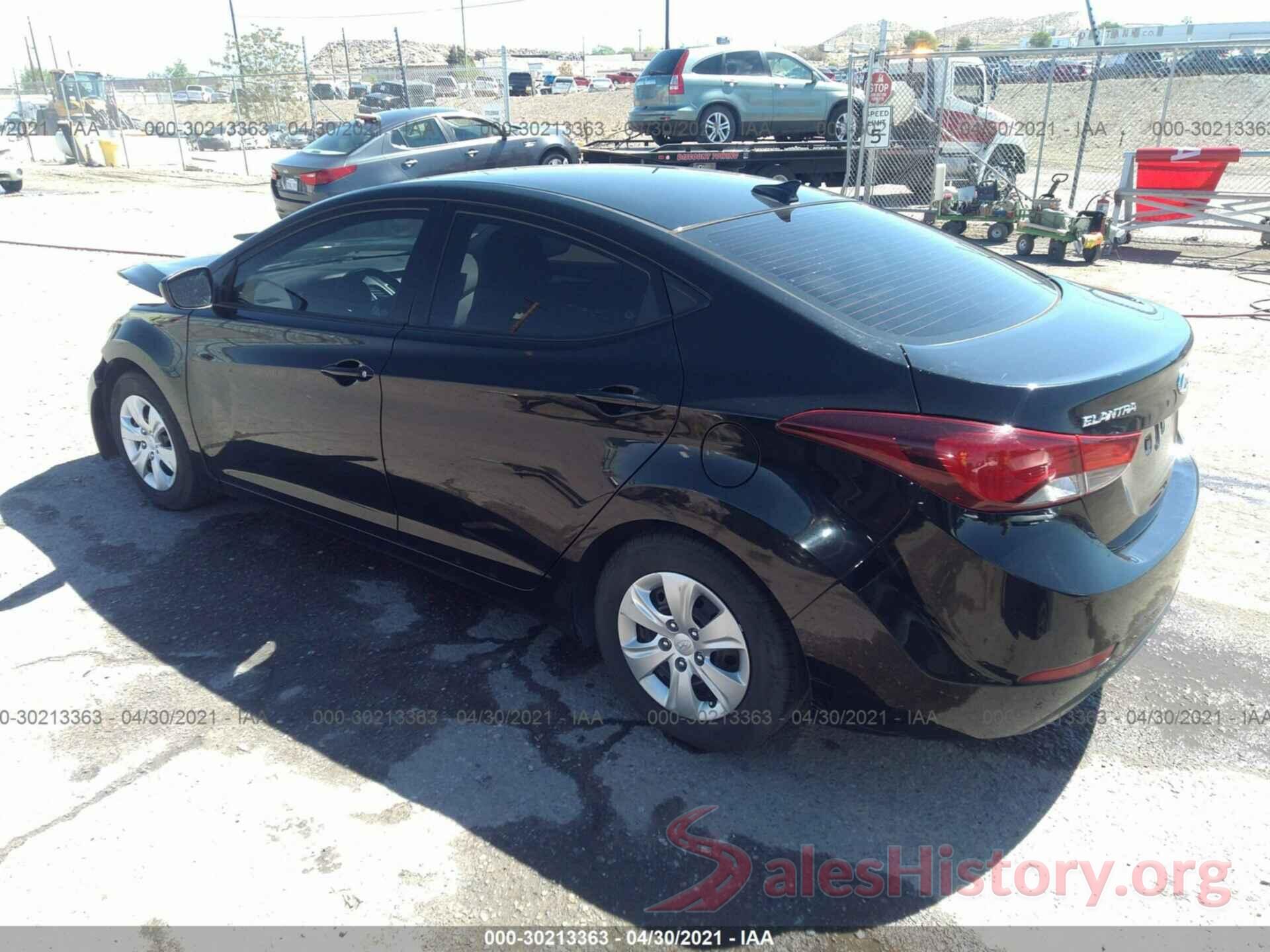 5NPDH4AEXGH701718 2016 HYUNDAI ELANTRA