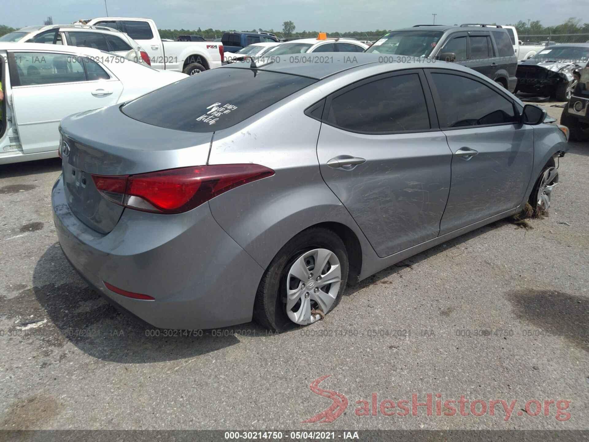 5NPDH4AE5GH675805 2016 HYUNDAI ELANTRA