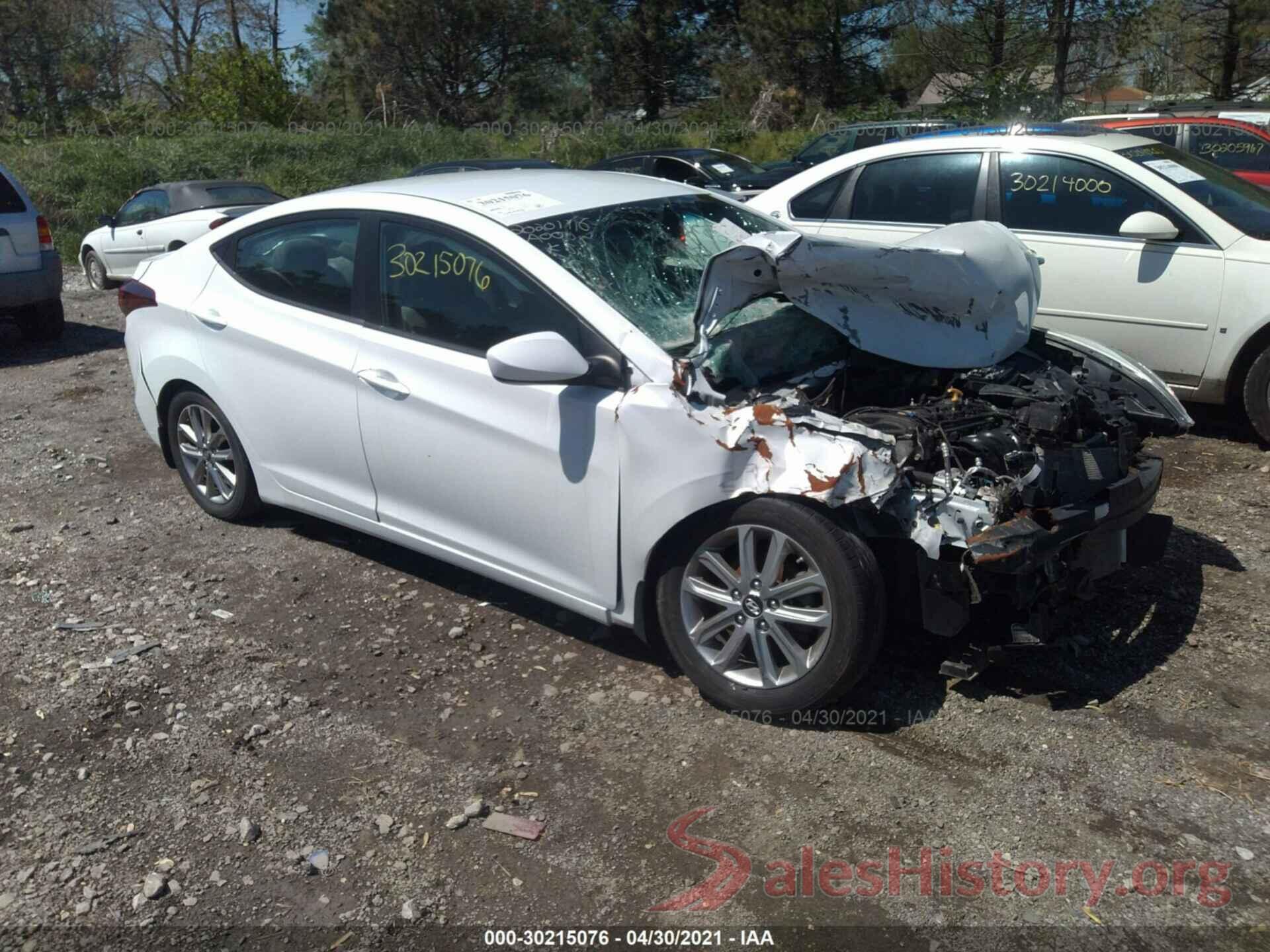 5NPDH4AE0GH653453 2016 HYUNDAI ELANTRA