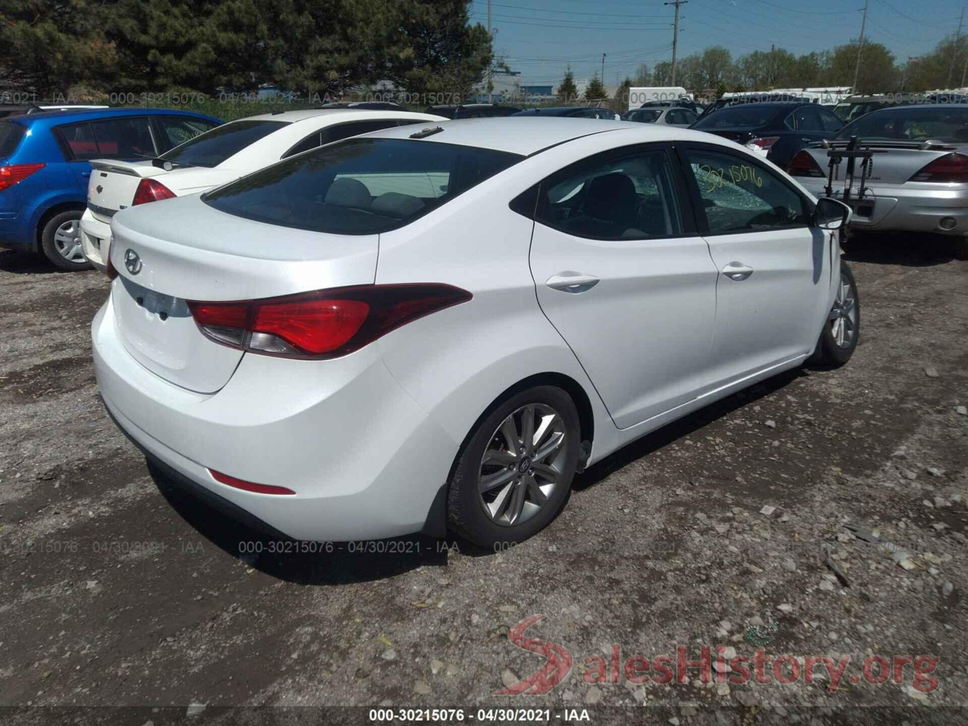 5NPDH4AE0GH653453 2016 HYUNDAI ELANTRA