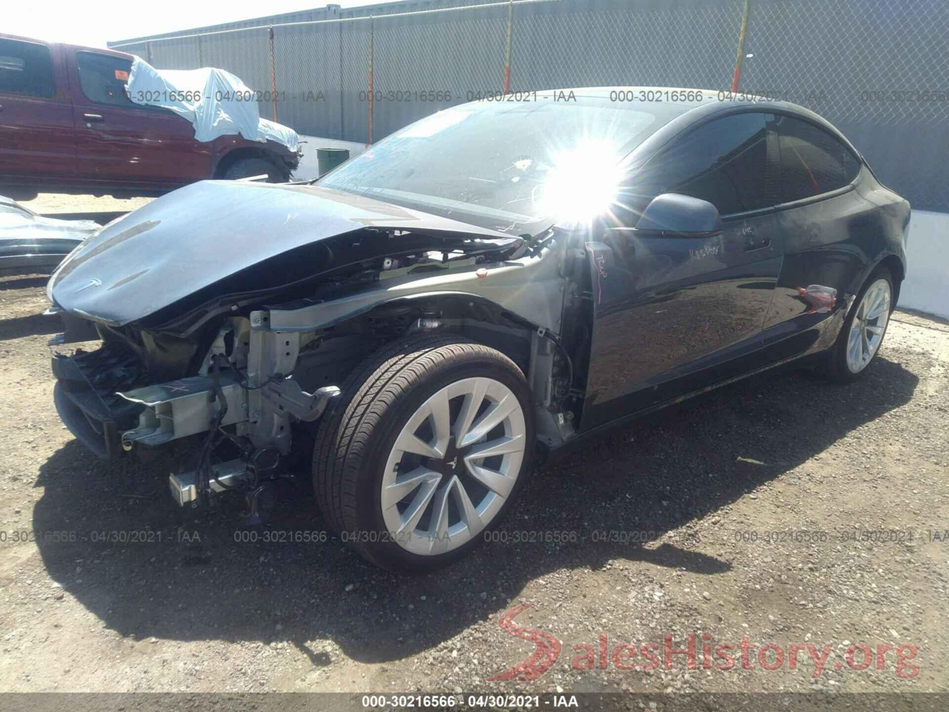 5YJ3E1EB6MF870972 2021 TESLA MODEL 3