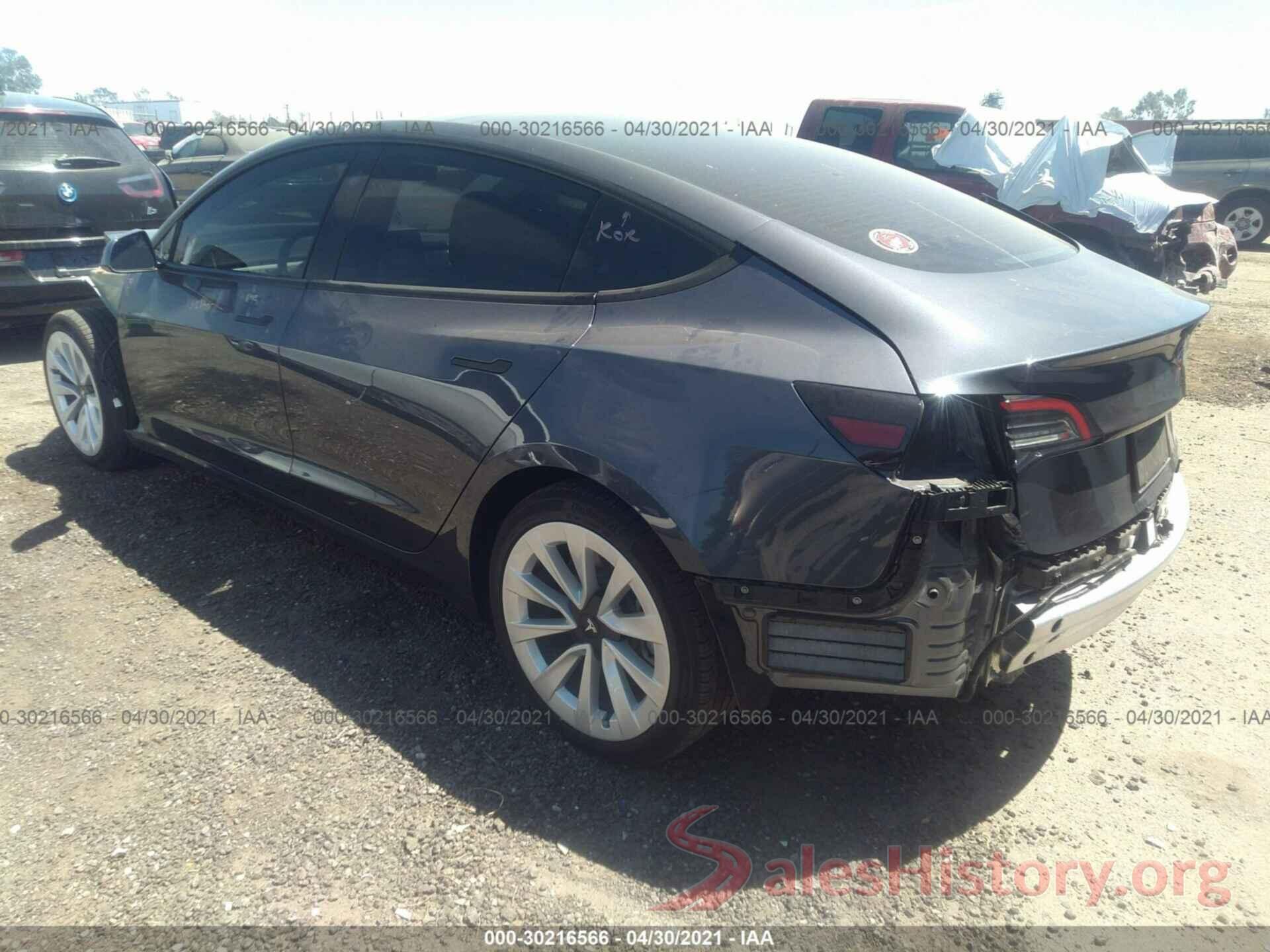 5YJ3E1EB6MF870972 2021 TESLA MODEL 3