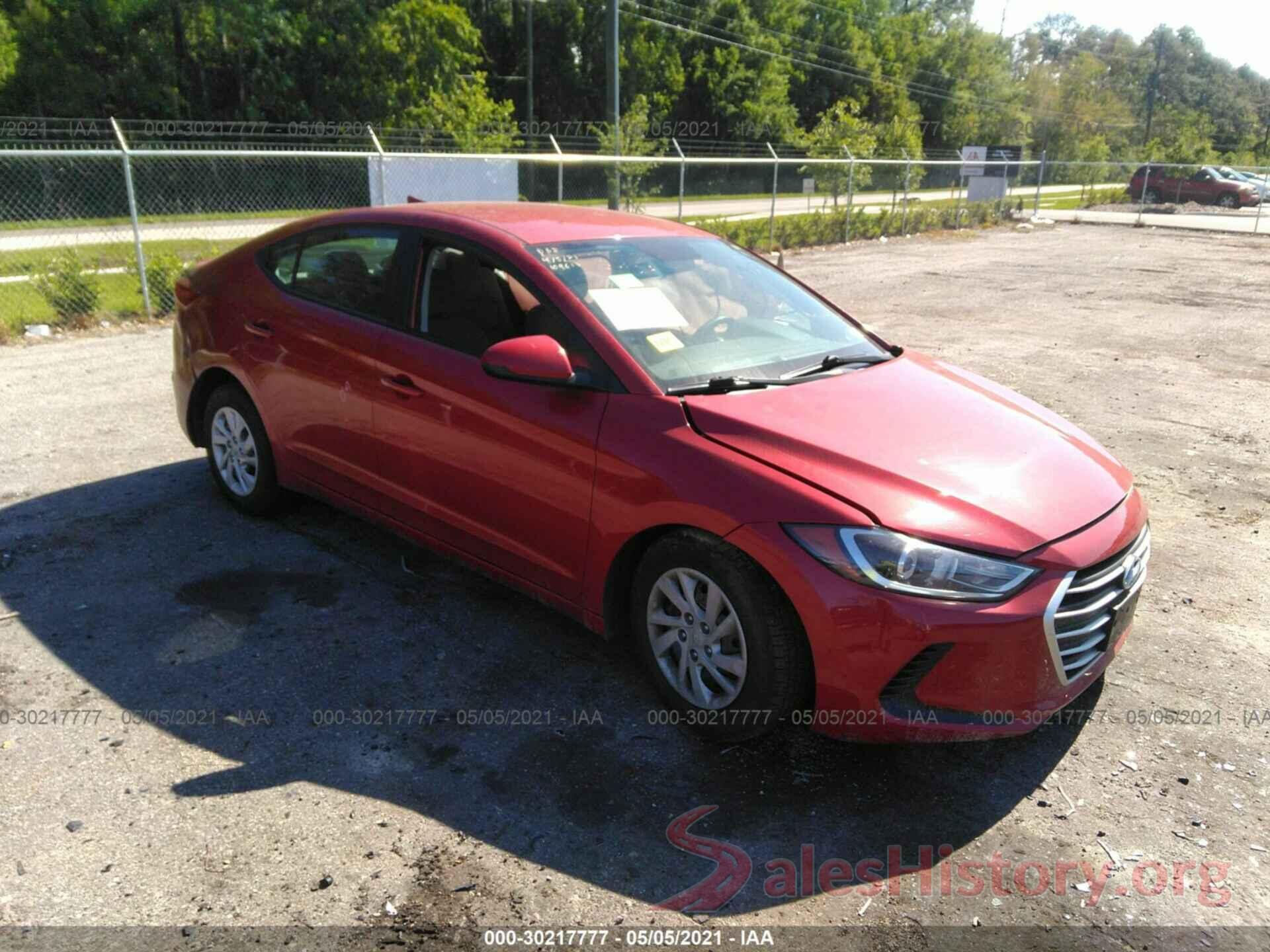 5NPD74LF4HH185401 2017 HYUNDAI ELANTRA