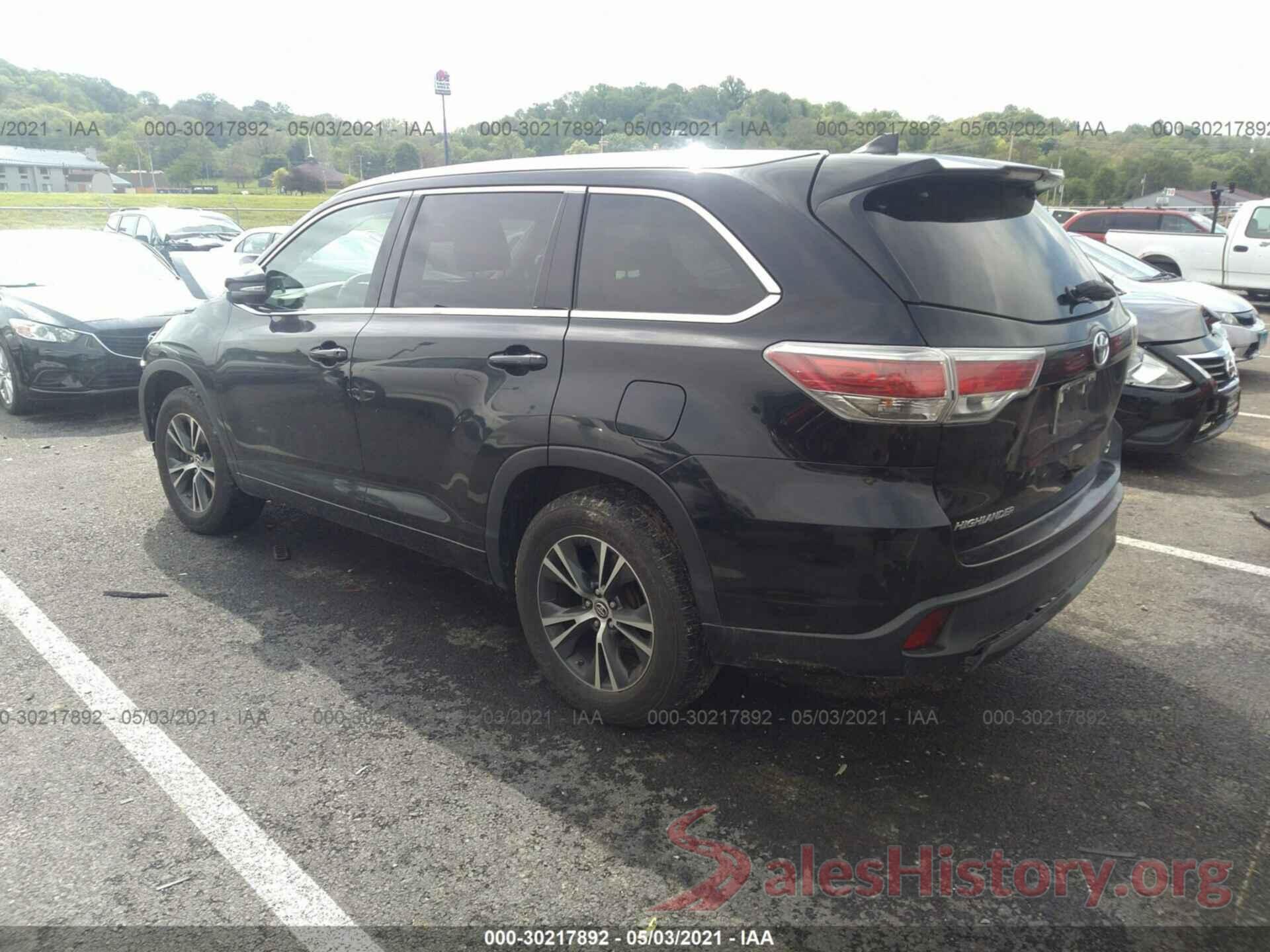 5TDKKRFH9GS144545 2016 TOYOTA HIGHLANDER