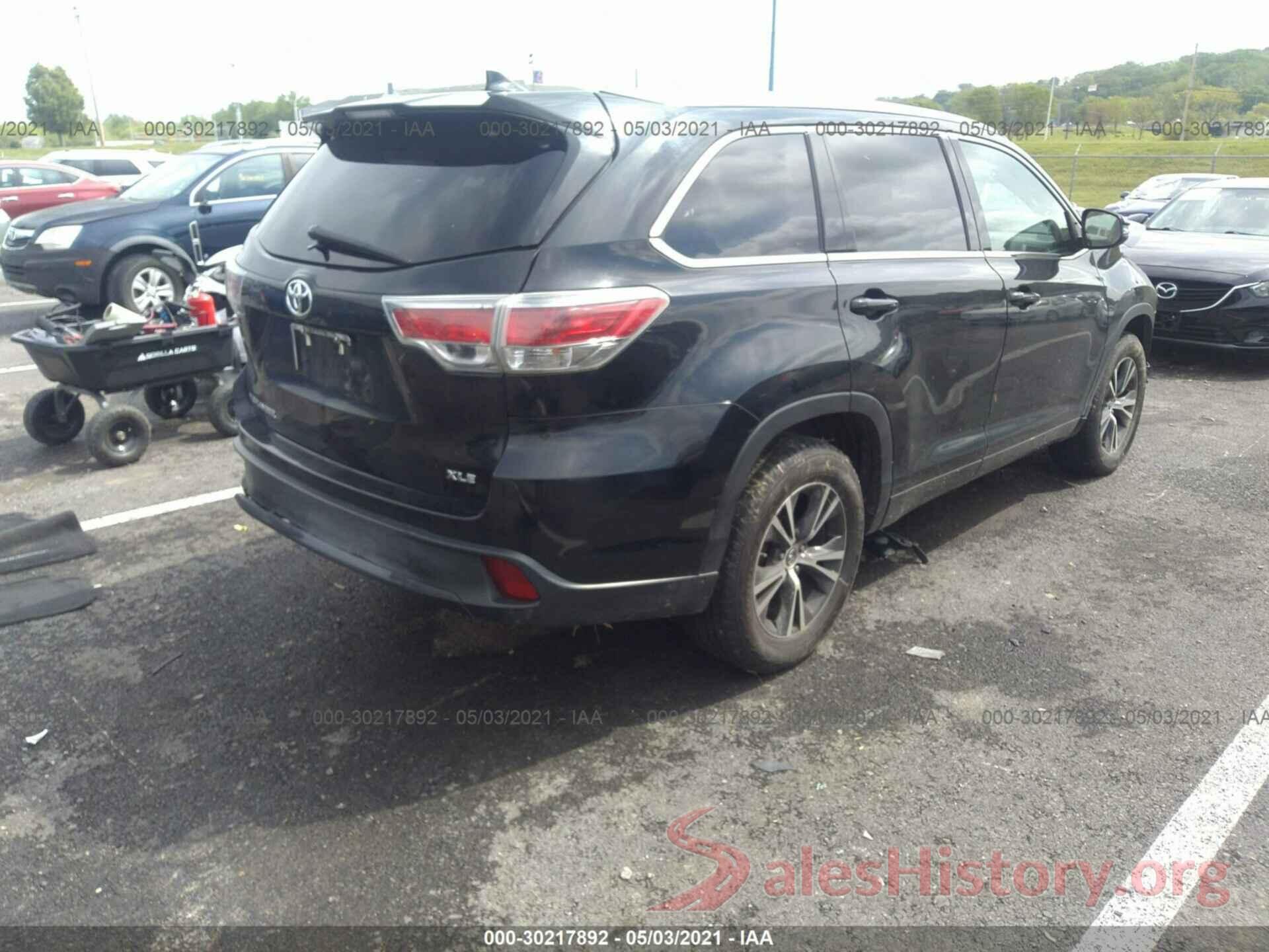 5TDKKRFH9GS144545 2016 TOYOTA HIGHLANDER