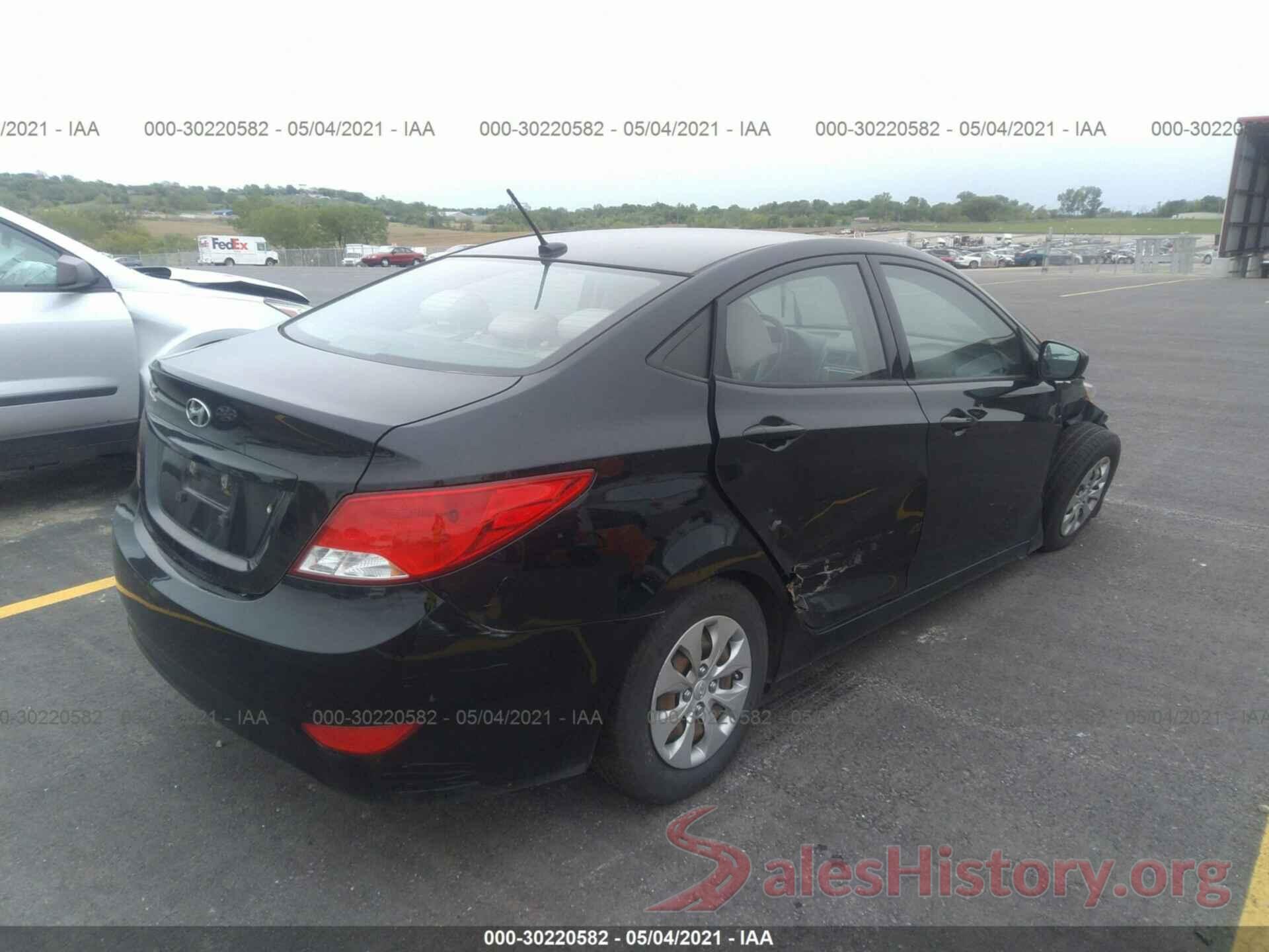 KMHCT4AE1GU156567 2016 HYUNDAI ACCENT