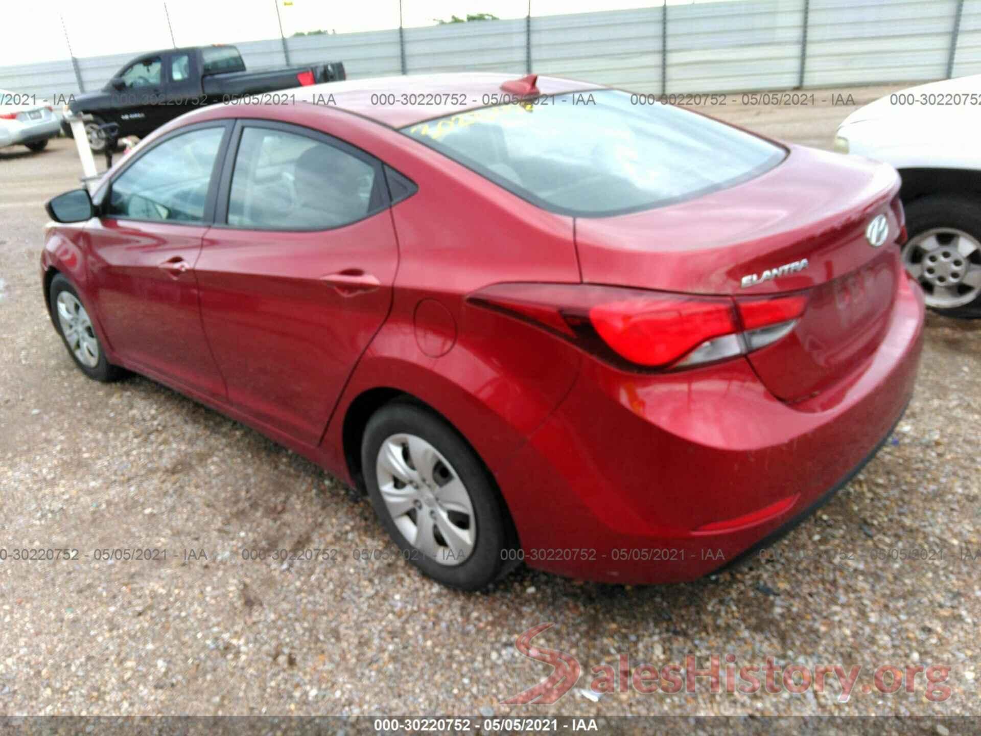 5NPDH4AEXGH710967 2016 HYUNDAI ELANTRA