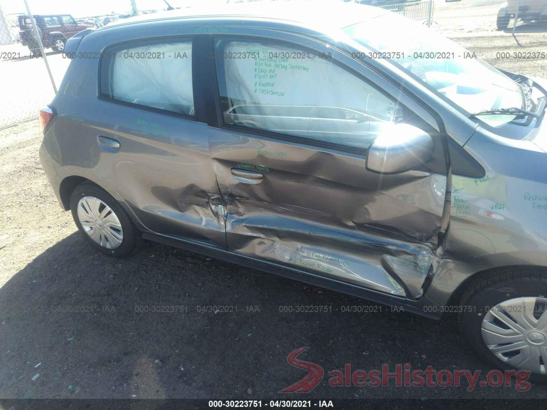 ML32AUHJ1MH006166 2021 MITSUBISHI MIRAGE