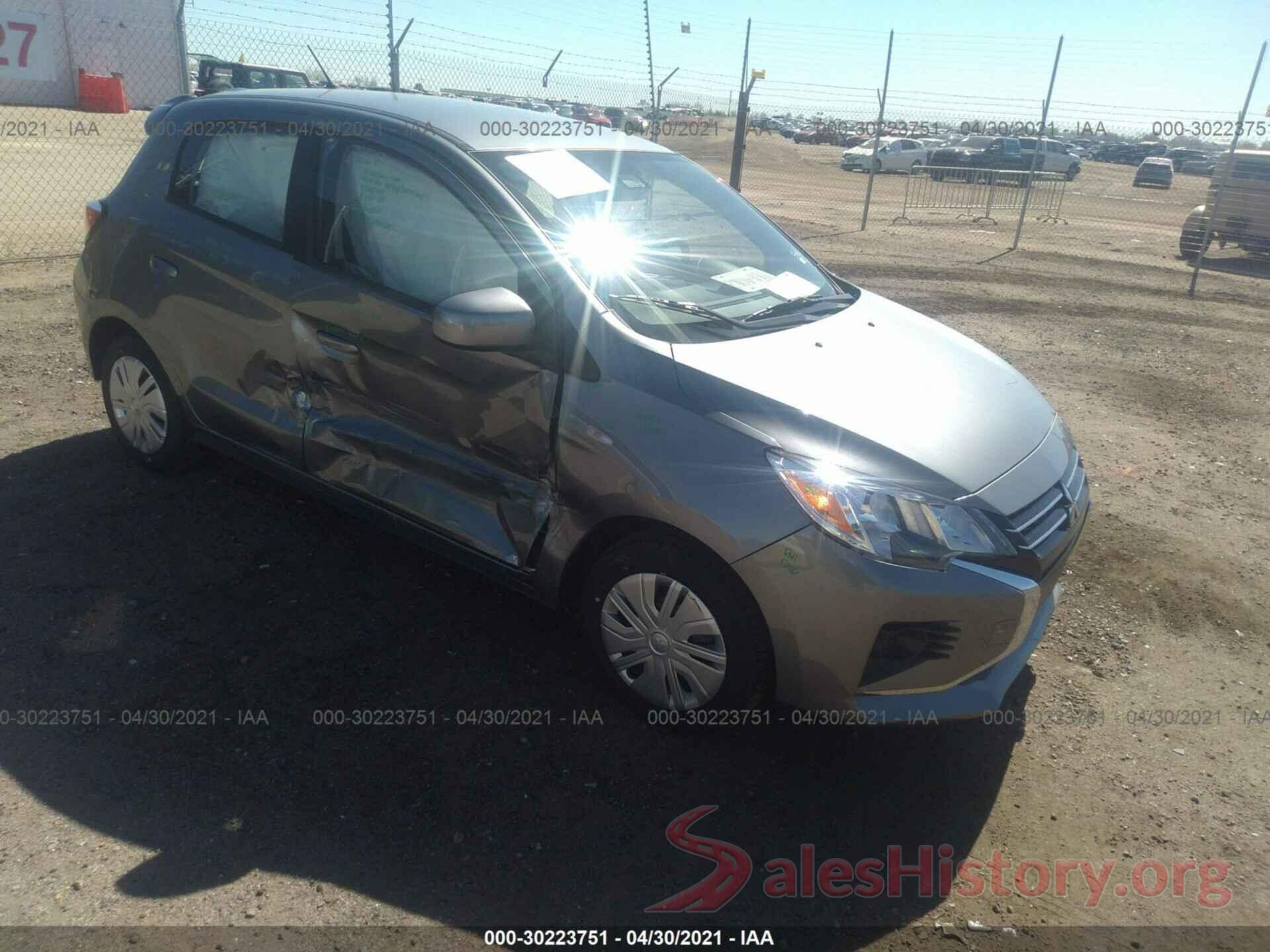 ML32AUHJ1MH006166 2021 MITSUBISHI MIRAGE