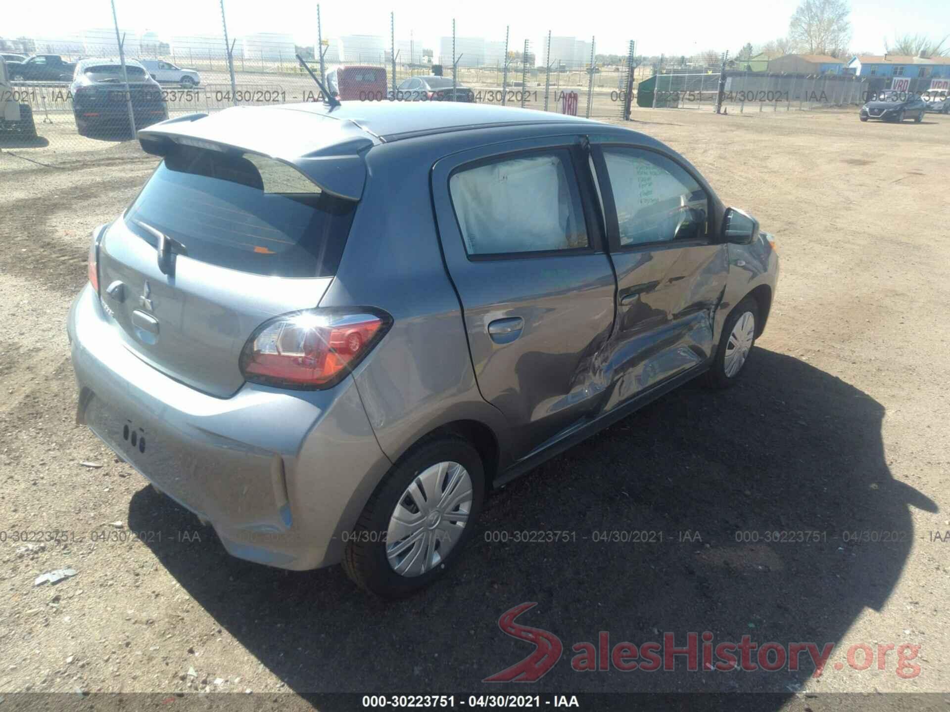 ML32AUHJ1MH006166 2021 MITSUBISHI MIRAGE