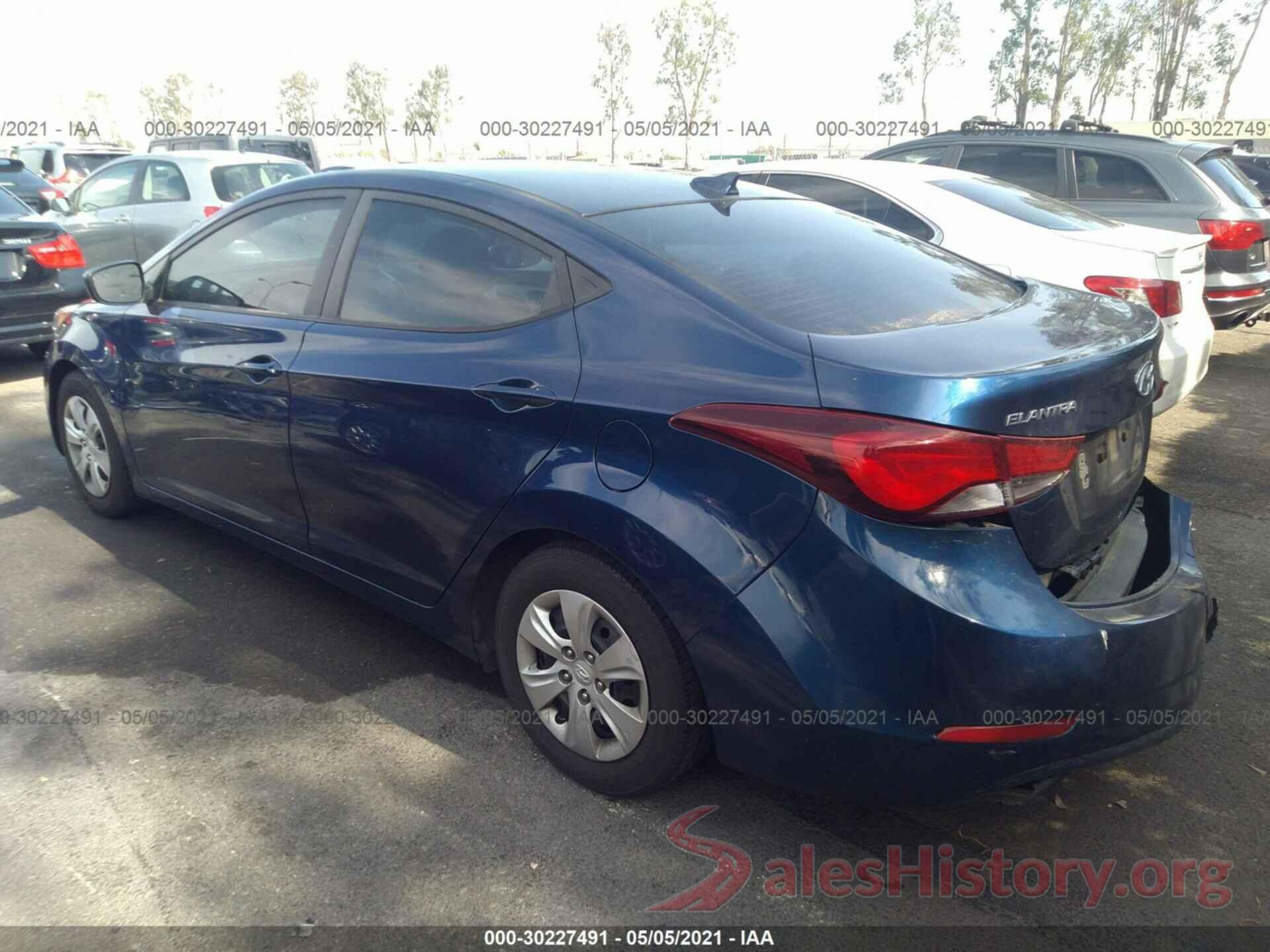 5NPDH4AEXGH757030 2016 HYUNDAI ELANTRA