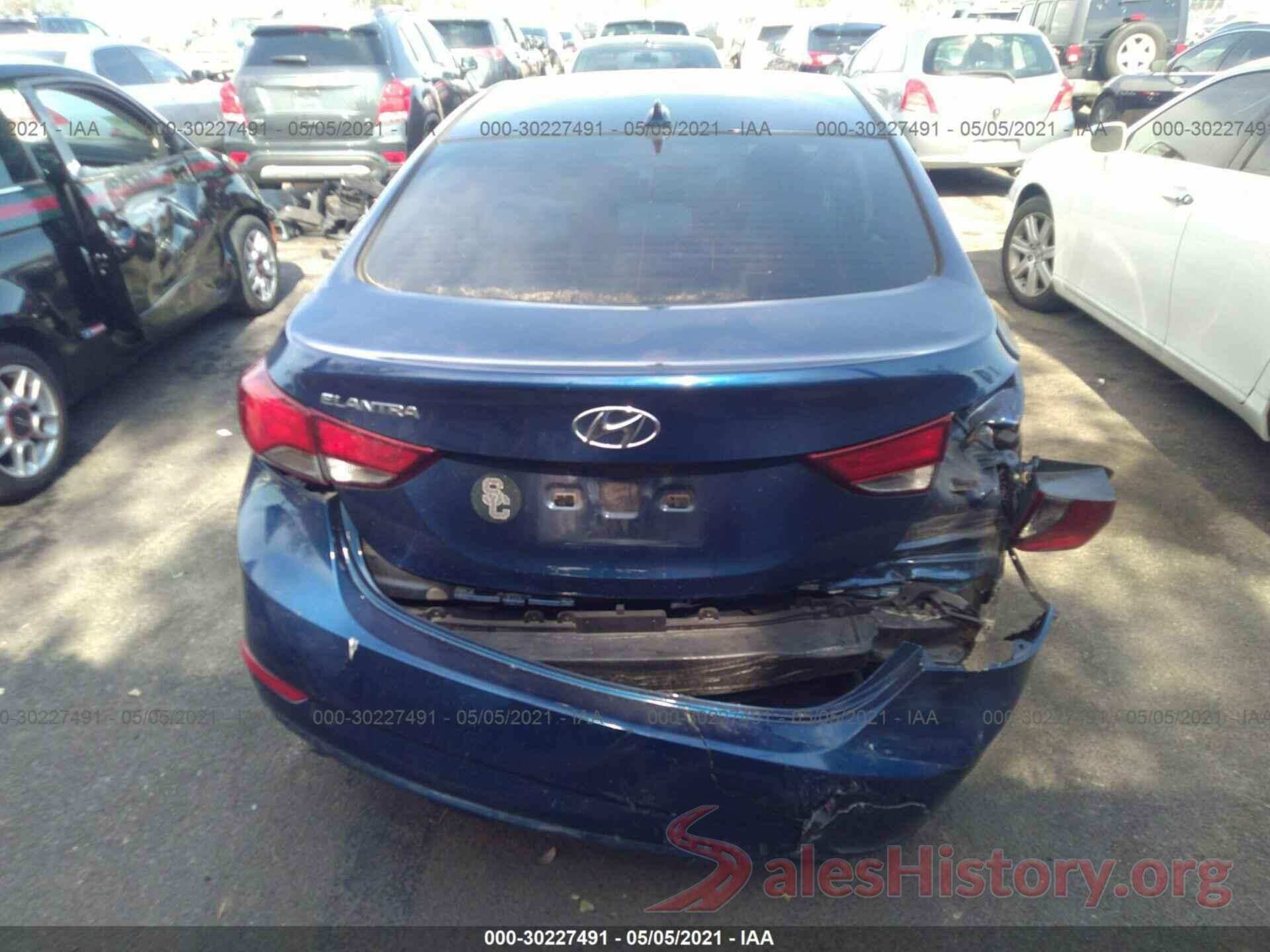 5NPDH4AEXGH757030 2016 HYUNDAI ELANTRA