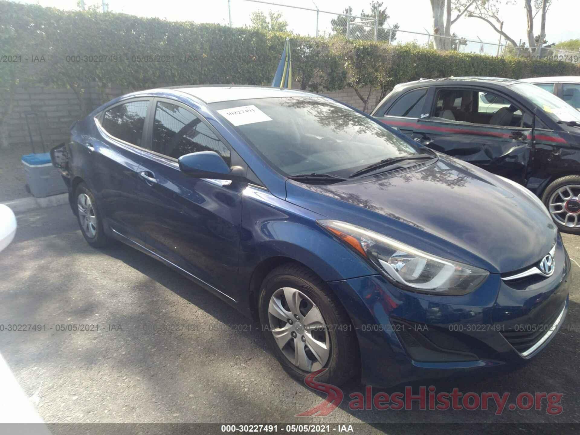 5NPDH4AEXGH757030 2016 HYUNDAI ELANTRA