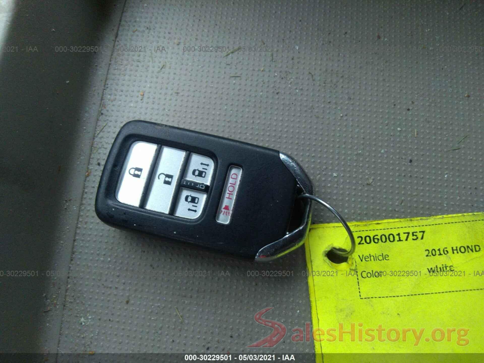 5FNRL5H30GB056848 2016 HONDA ODYSSEY