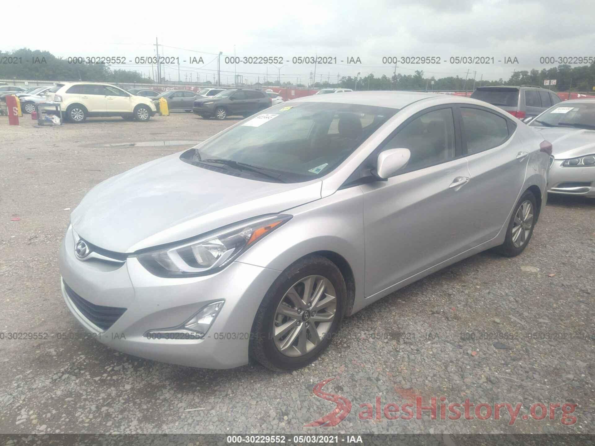 5NPDH4AE4GH721737 2016 HYUNDAI ELANTRA