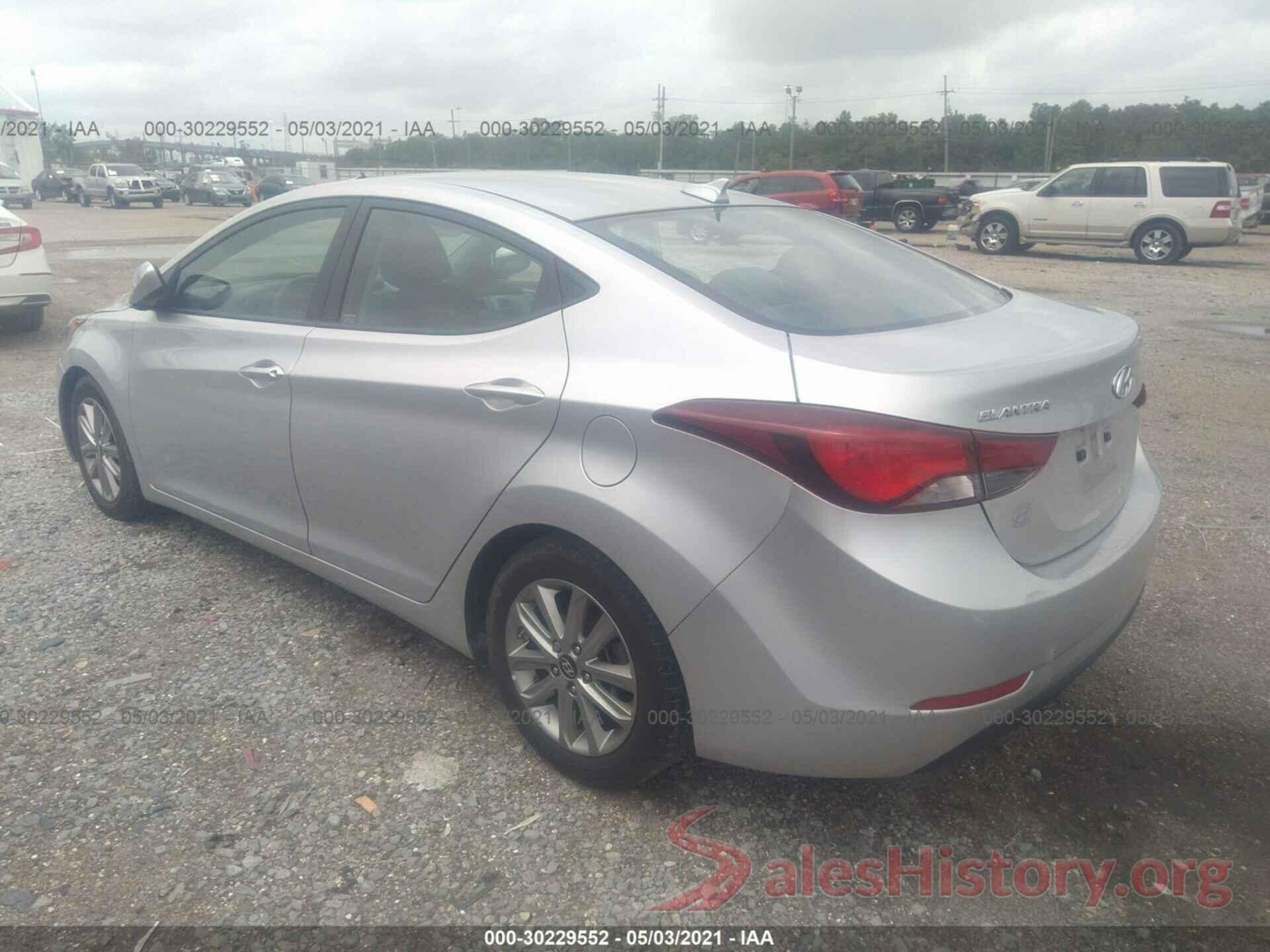 5NPDH4AE4GH721737 2016 HYUNDAI ELANTRA