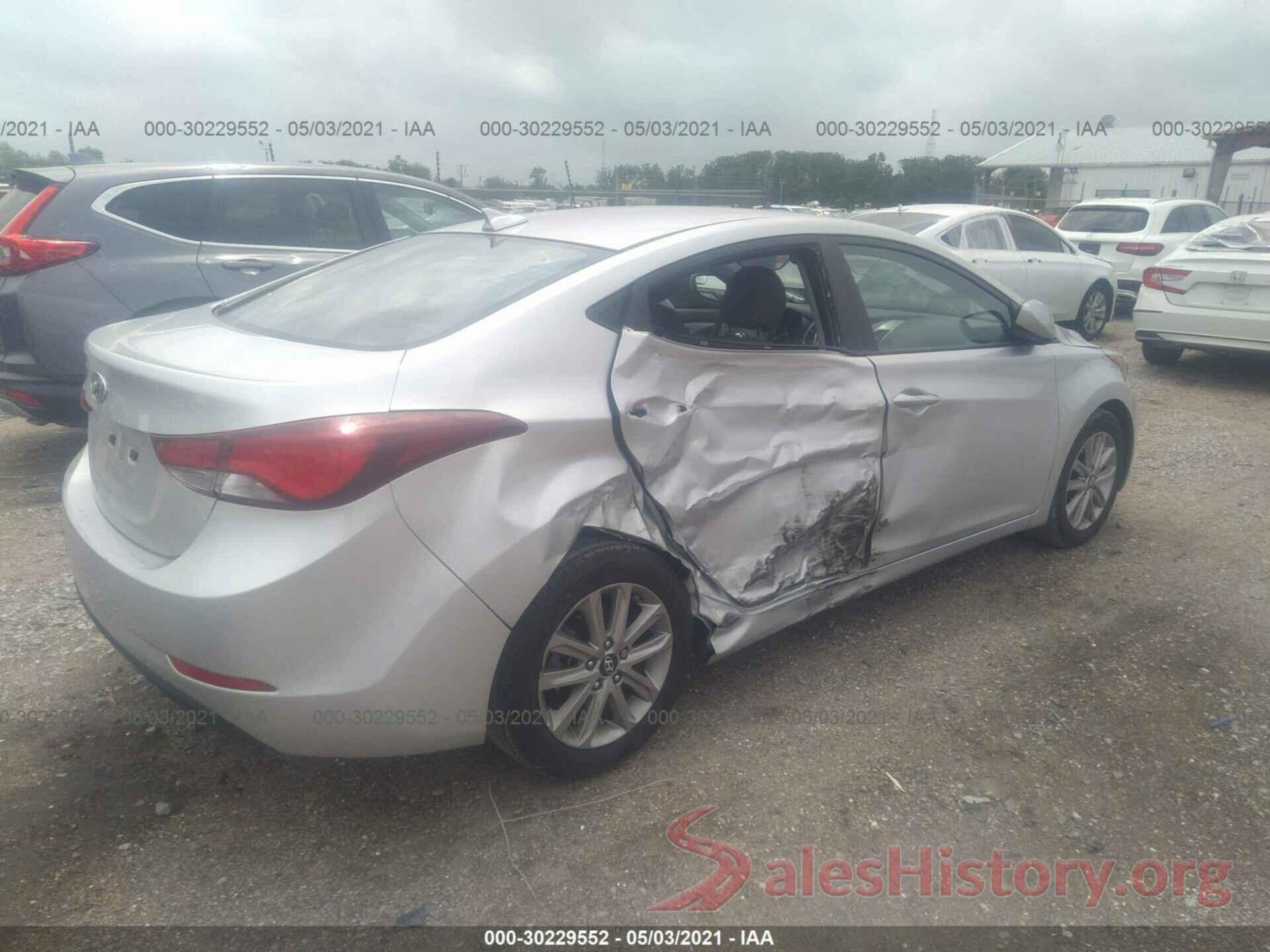 5NPDH4AE4GH721737 2016 HYUNDAI ELANTRA