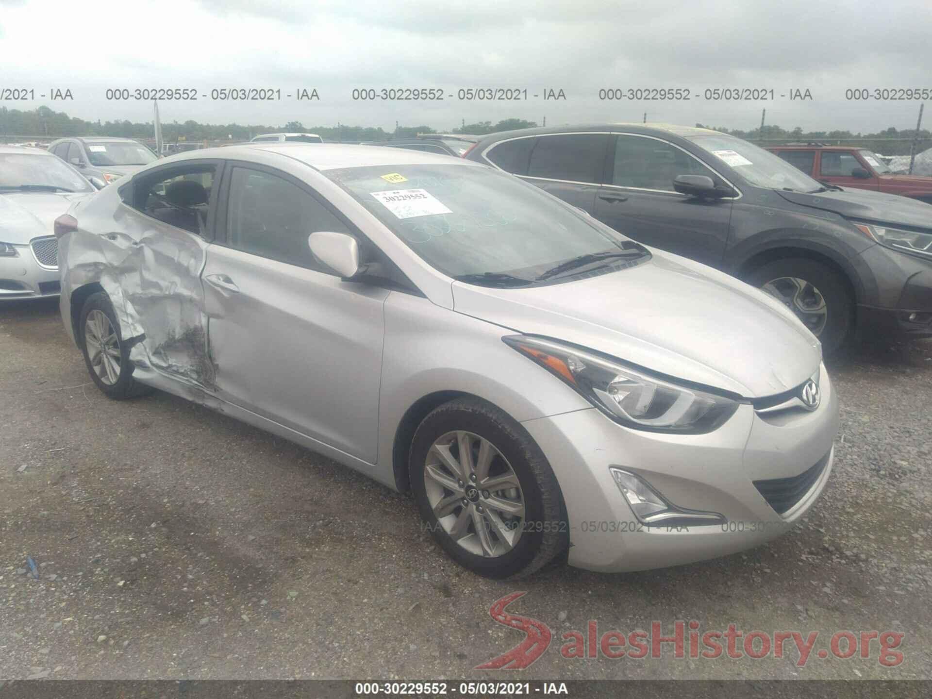 5NPDH4AE4GH721737 2016 HYUNDAI ELANTRA