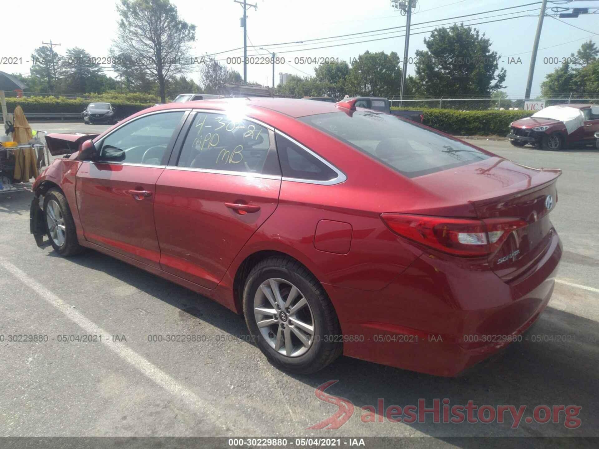 5NPE24AF5HH493926 2017 HYUNDAI SONATA