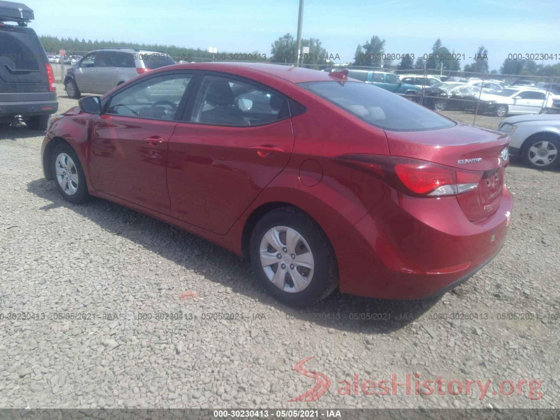 KMHDH4AE9GU649208 2016 HYUNDAI ELANTRA