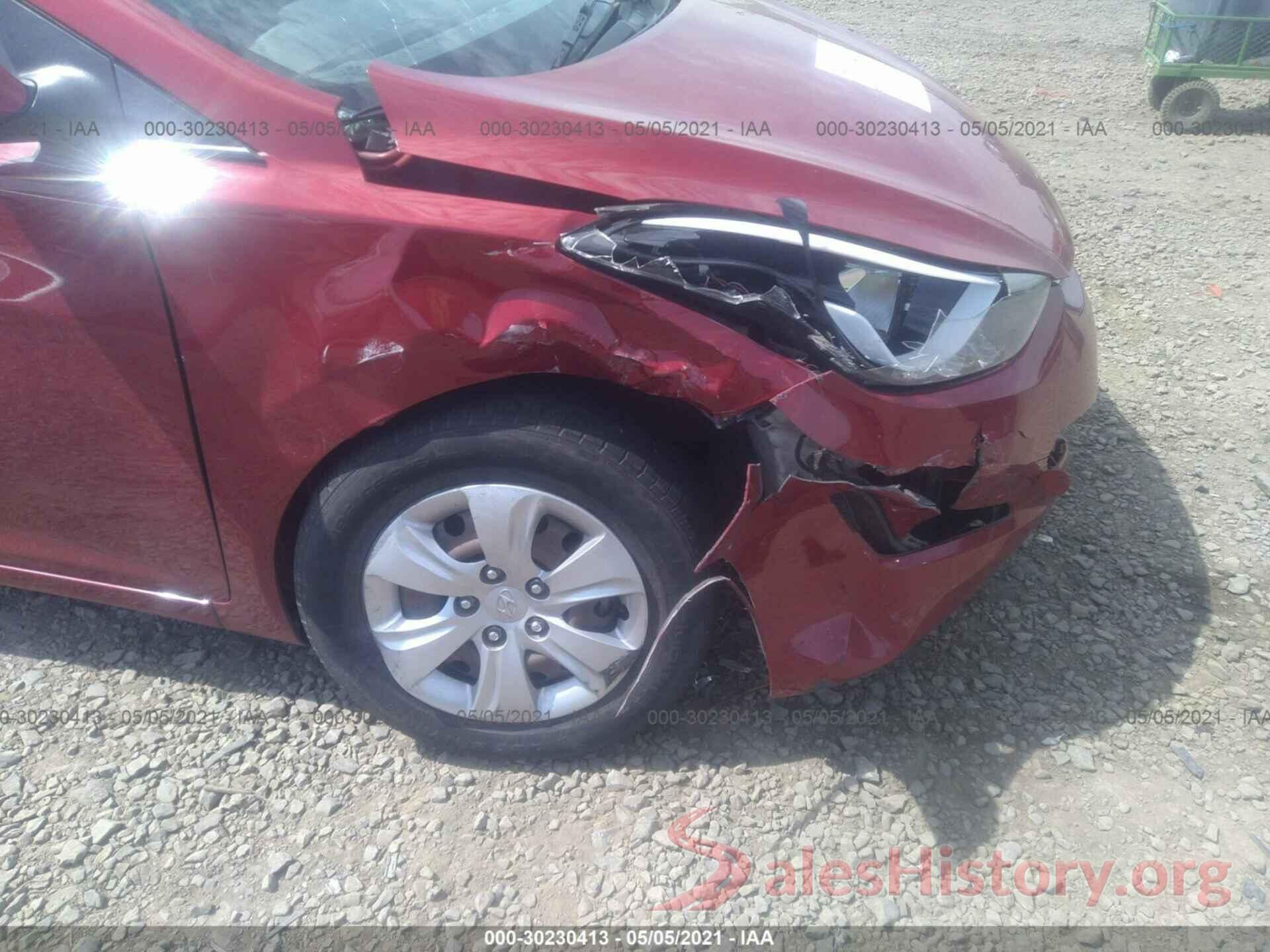 KMHDH4AE9GU649208 2016 HYUNDAI ELANTRA