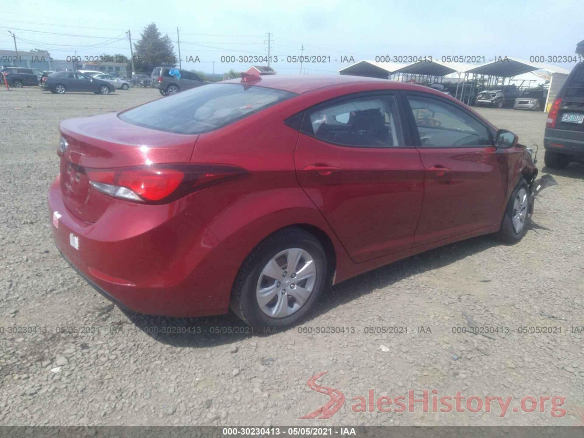 KMHDH4AE9GU649208 2016 HYUNDAI ELANTRA