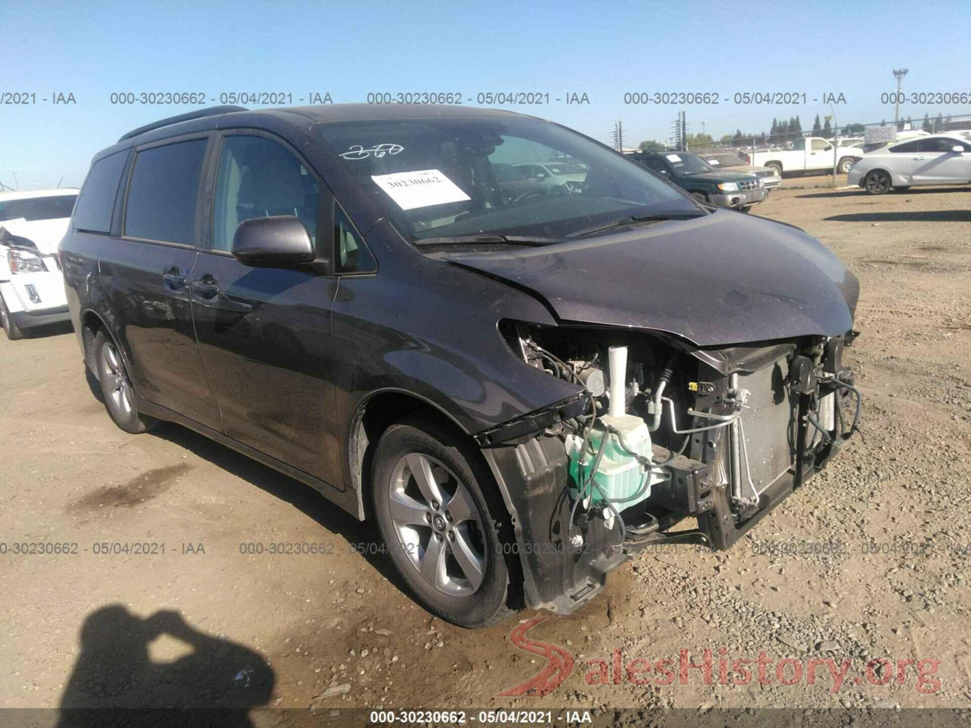 5TDKZ3DC5KS003609 2019 TOYOTA SIENNA