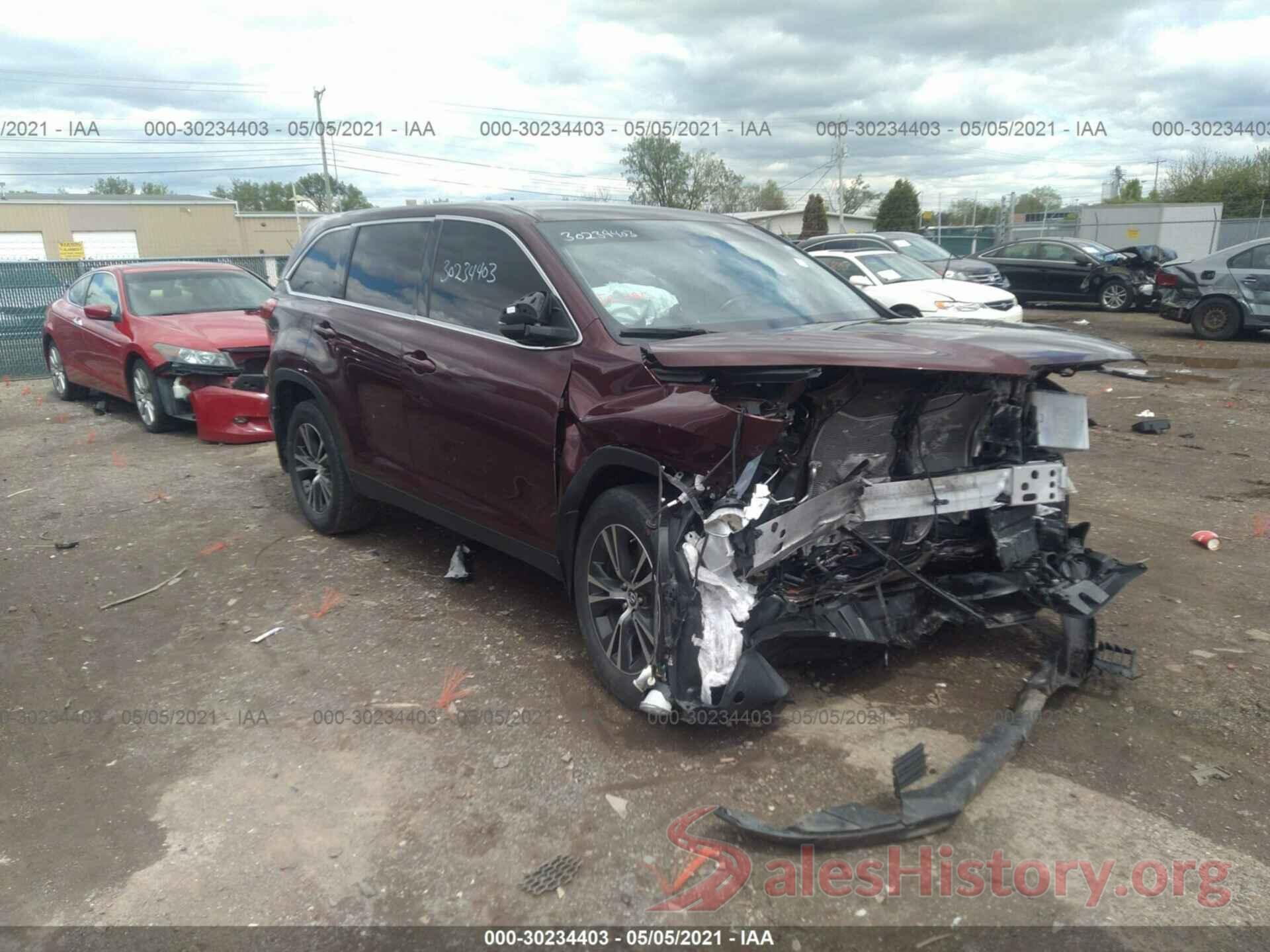 5TDBZRFH5KS708423 2019 TOYOTA HIGHLANDER