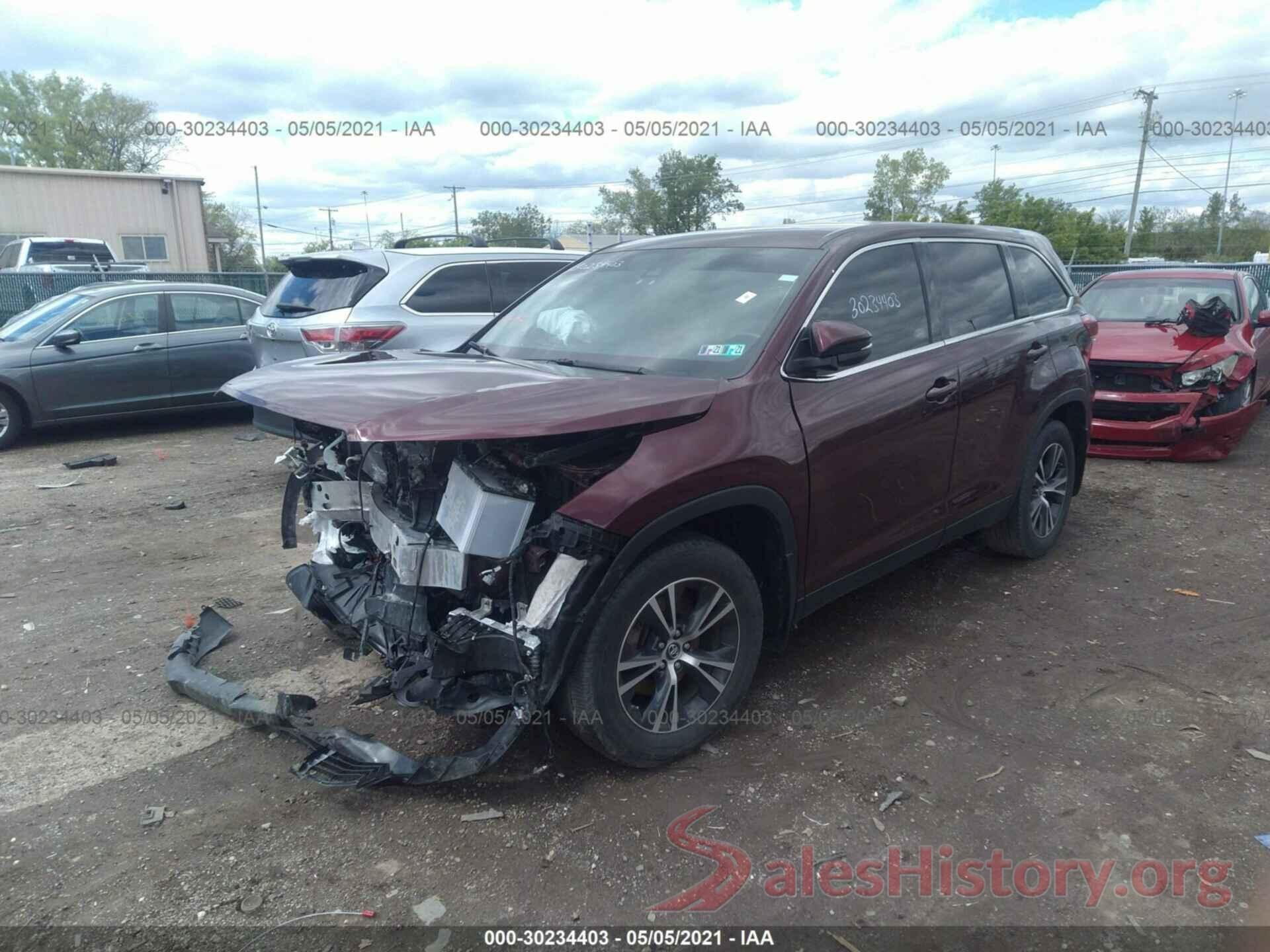 5TDBZRFH5KS708423 2019 TOYOTA HIGHLANDER