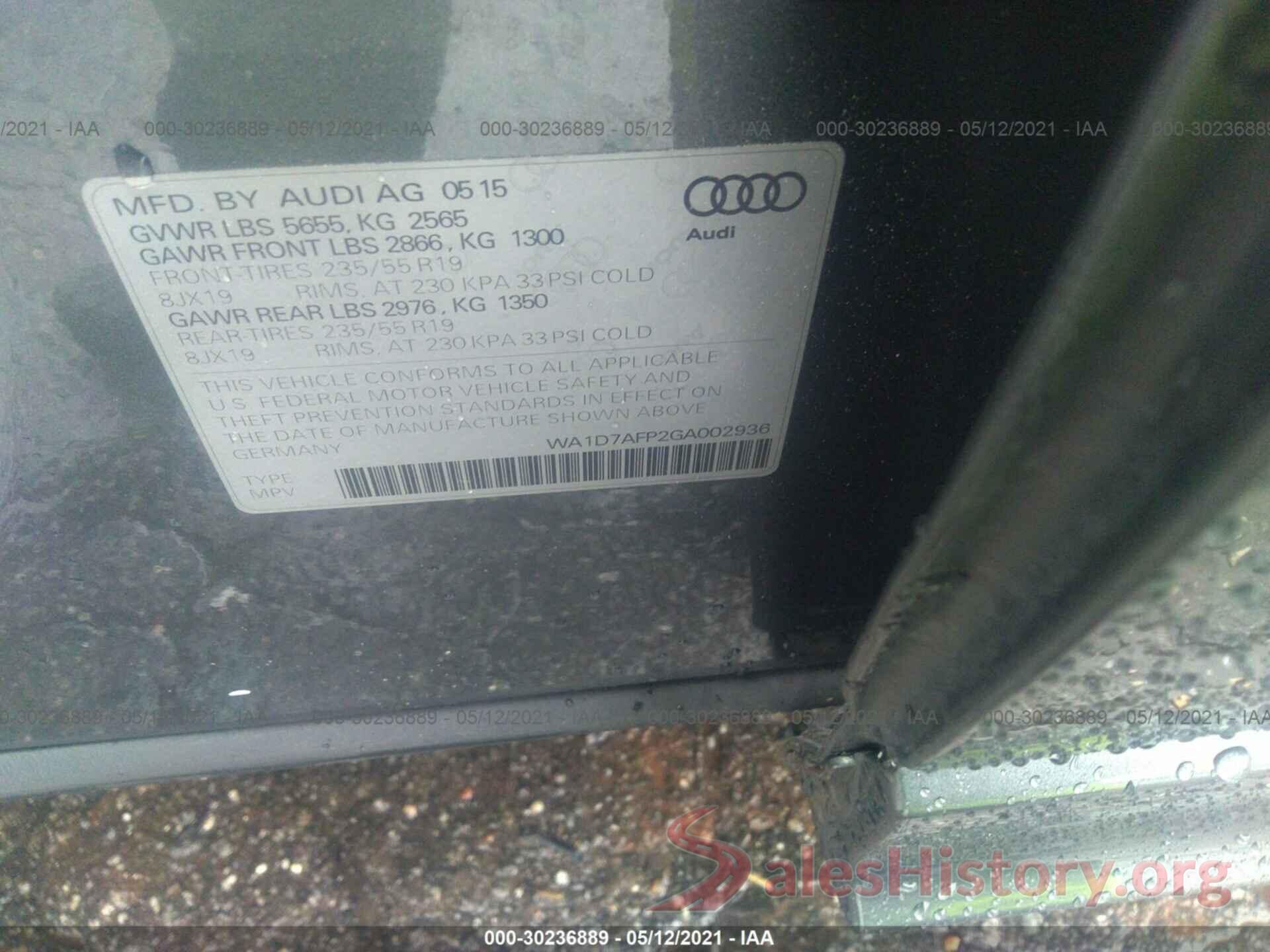 WA1D7AFP2GA002936 2016 AUDI Q5