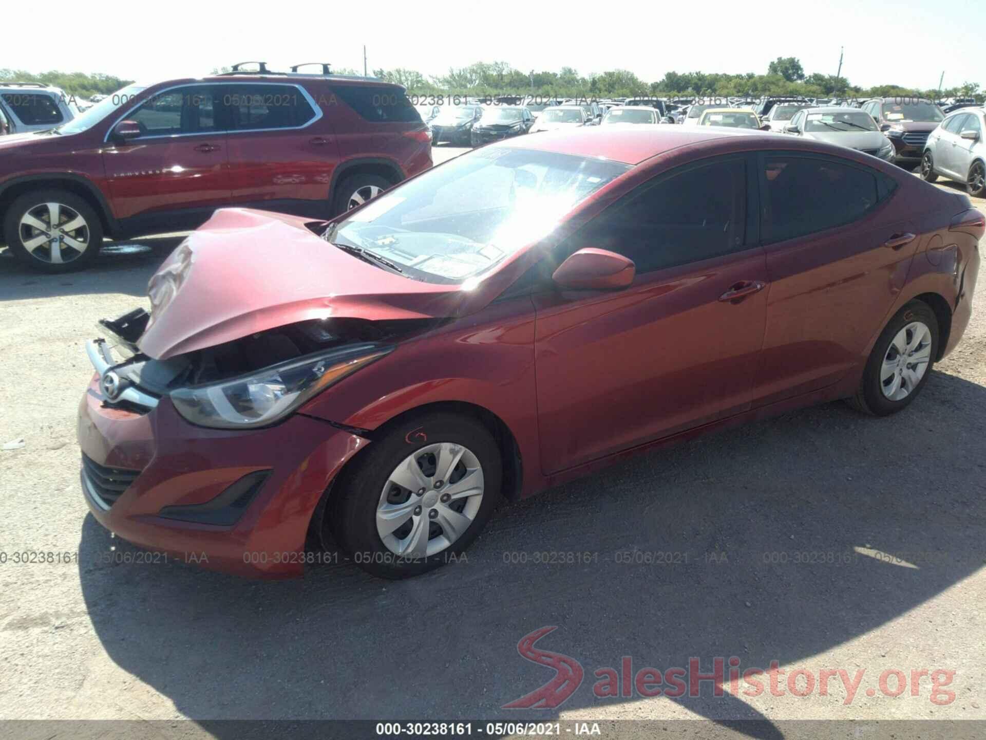 5NPDH4AEXGH748876 2016 HYUNDAI ELANTRA