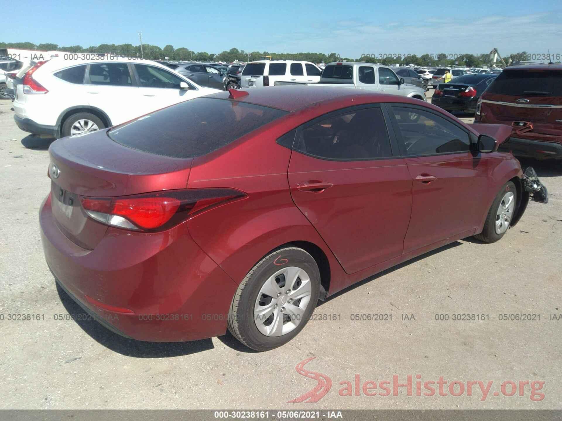 5NPDH4AEXGH748876 2016 HYUNDAI ELANTRA