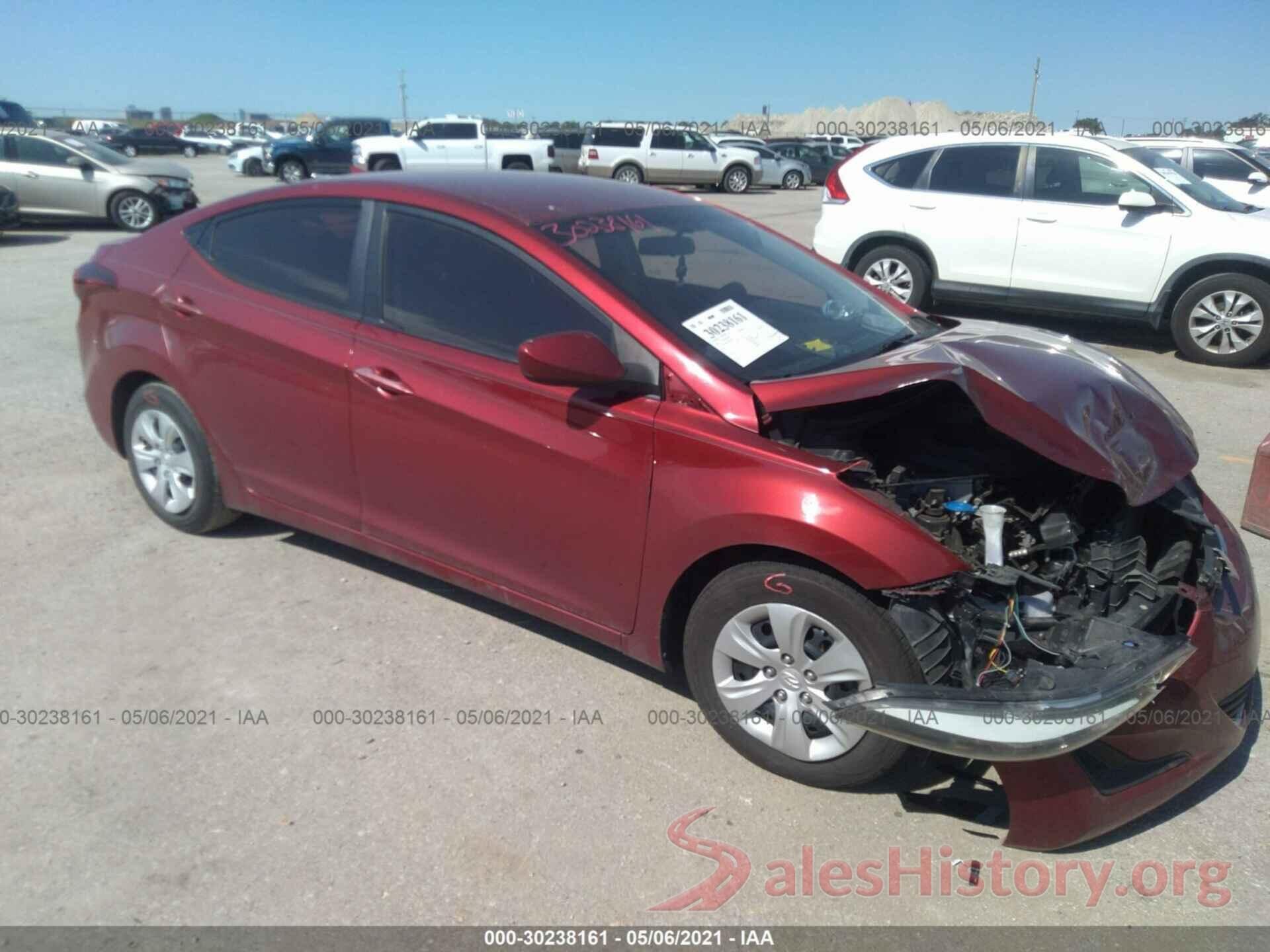 5NPDH4AEXGH748876 2016 HYUNDAI ELANTRA