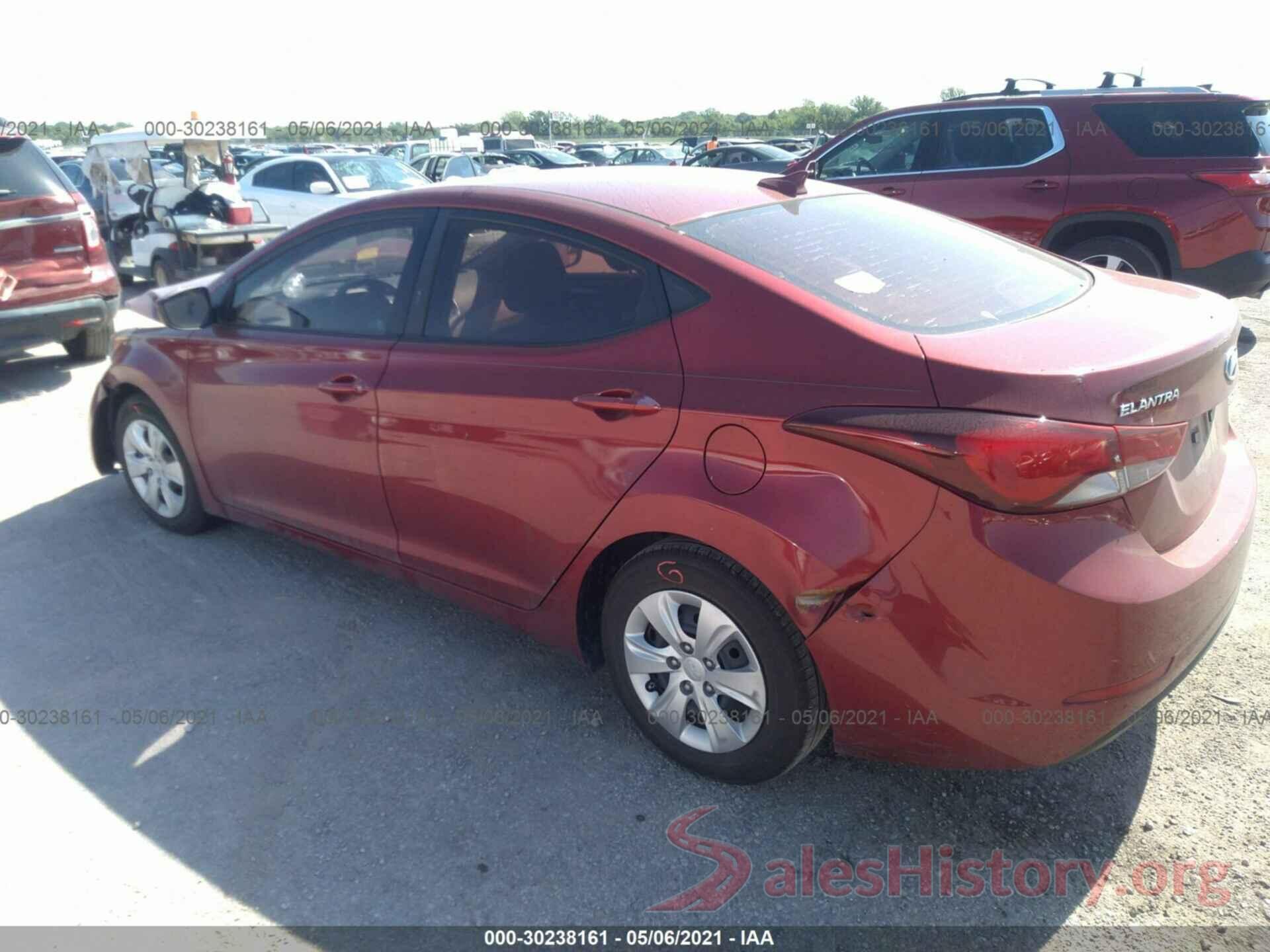 5NPDH4AEXGH748876 2016 HYUNDAI ELANTRA