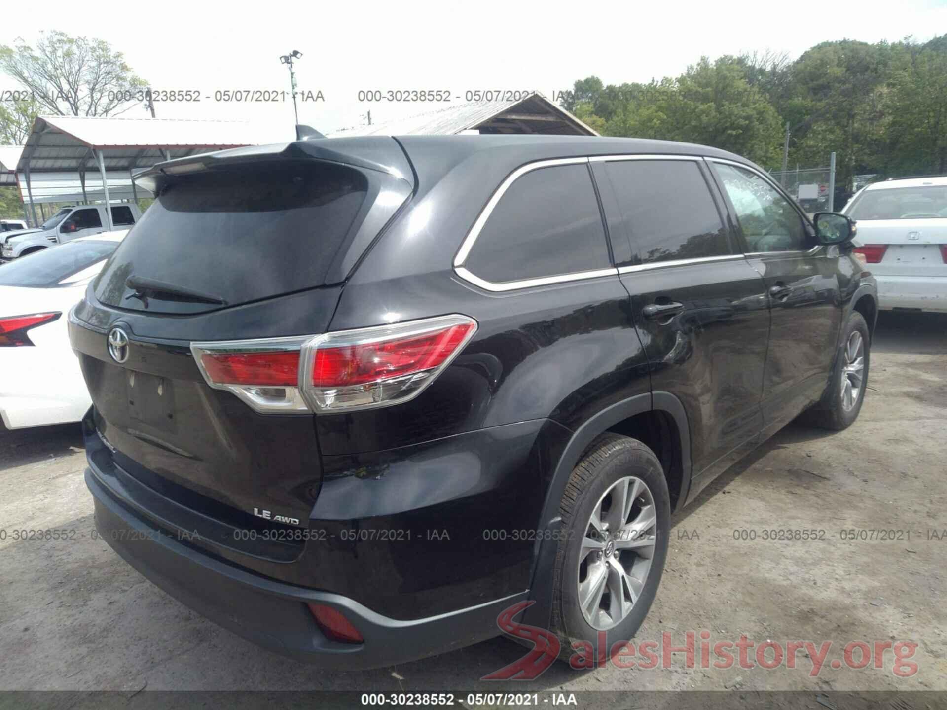 5TDBKRFH5GS297505 2016 TOYOTA HIGHLANDER