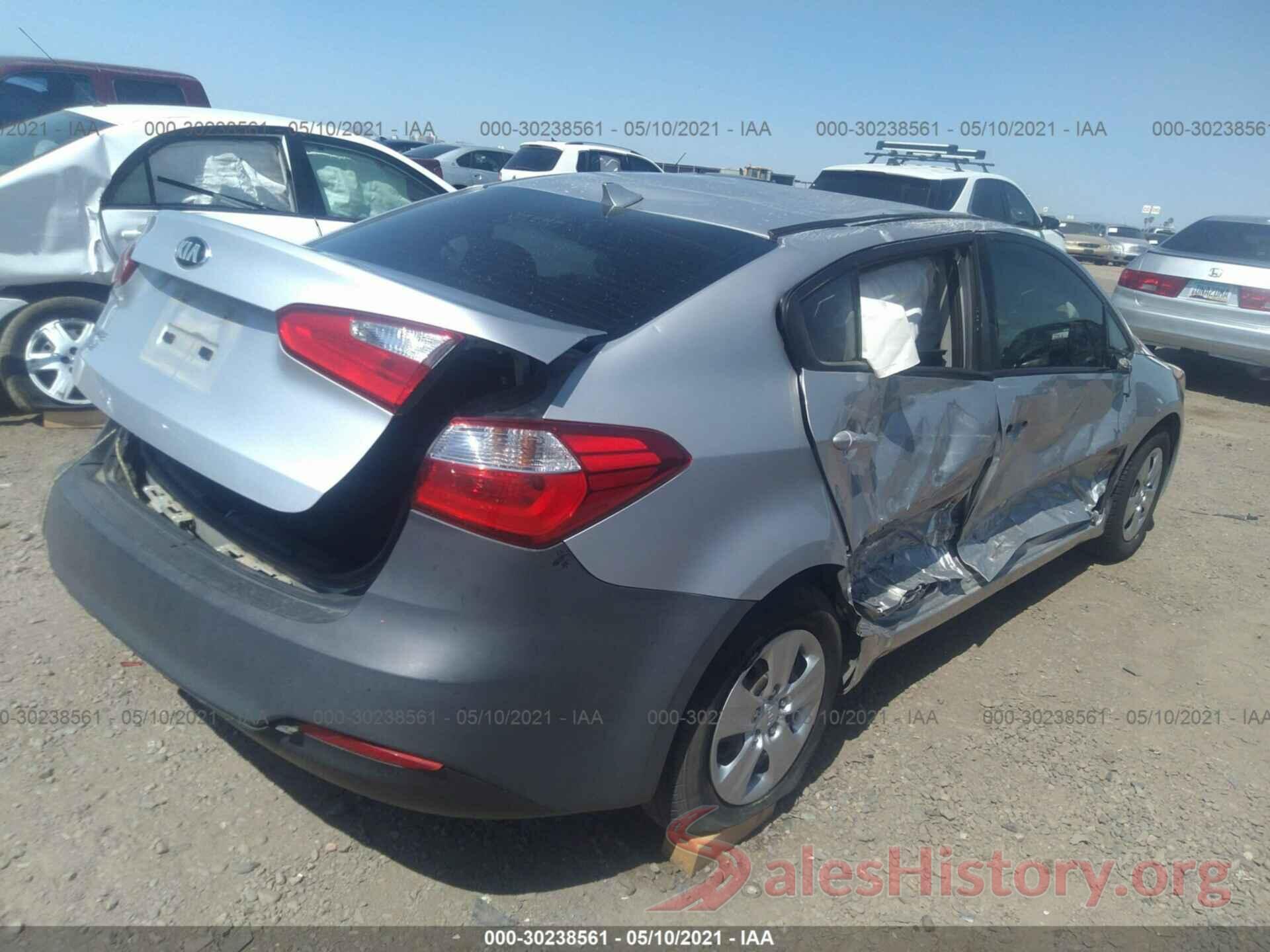 KNAFK4A69G5485392 2016 KIA FORTE