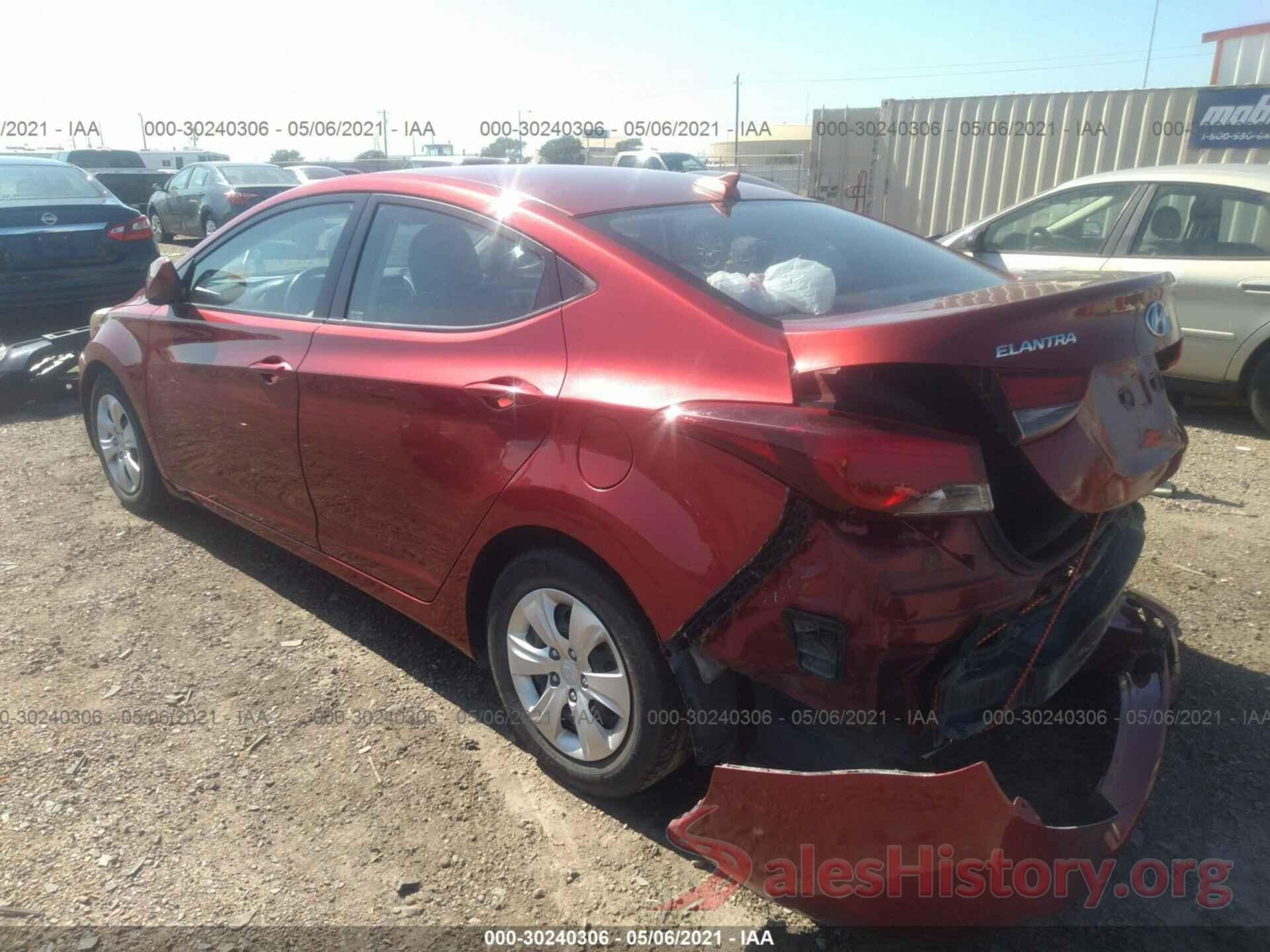 5NPDH4AE3GH753708 2016 HYUNDAI ELANTRA